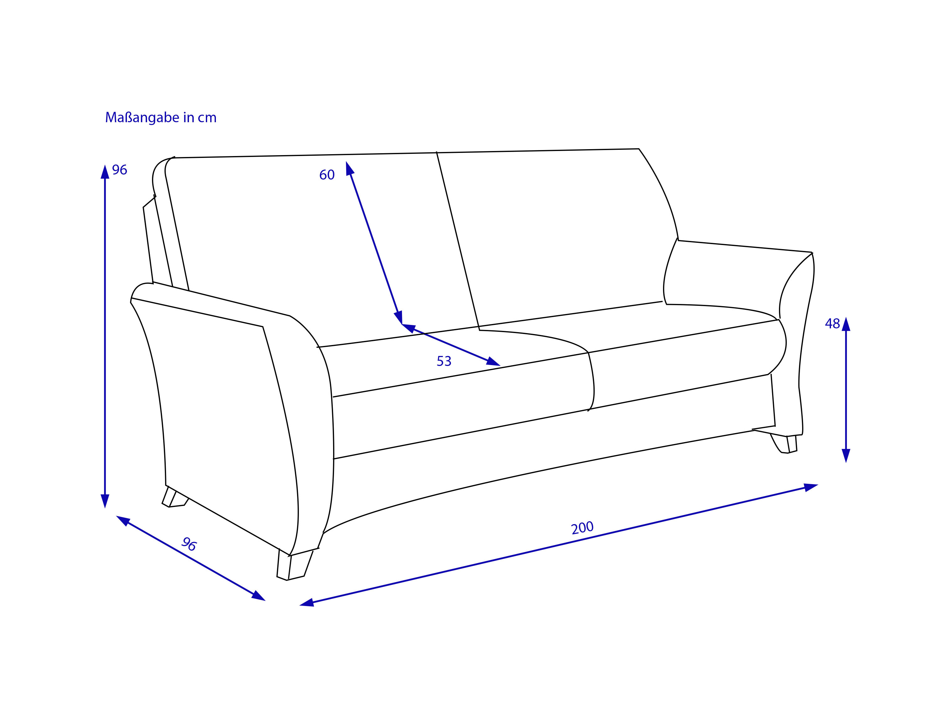 Sofa 3 Sitzer bassetti SYDNEY