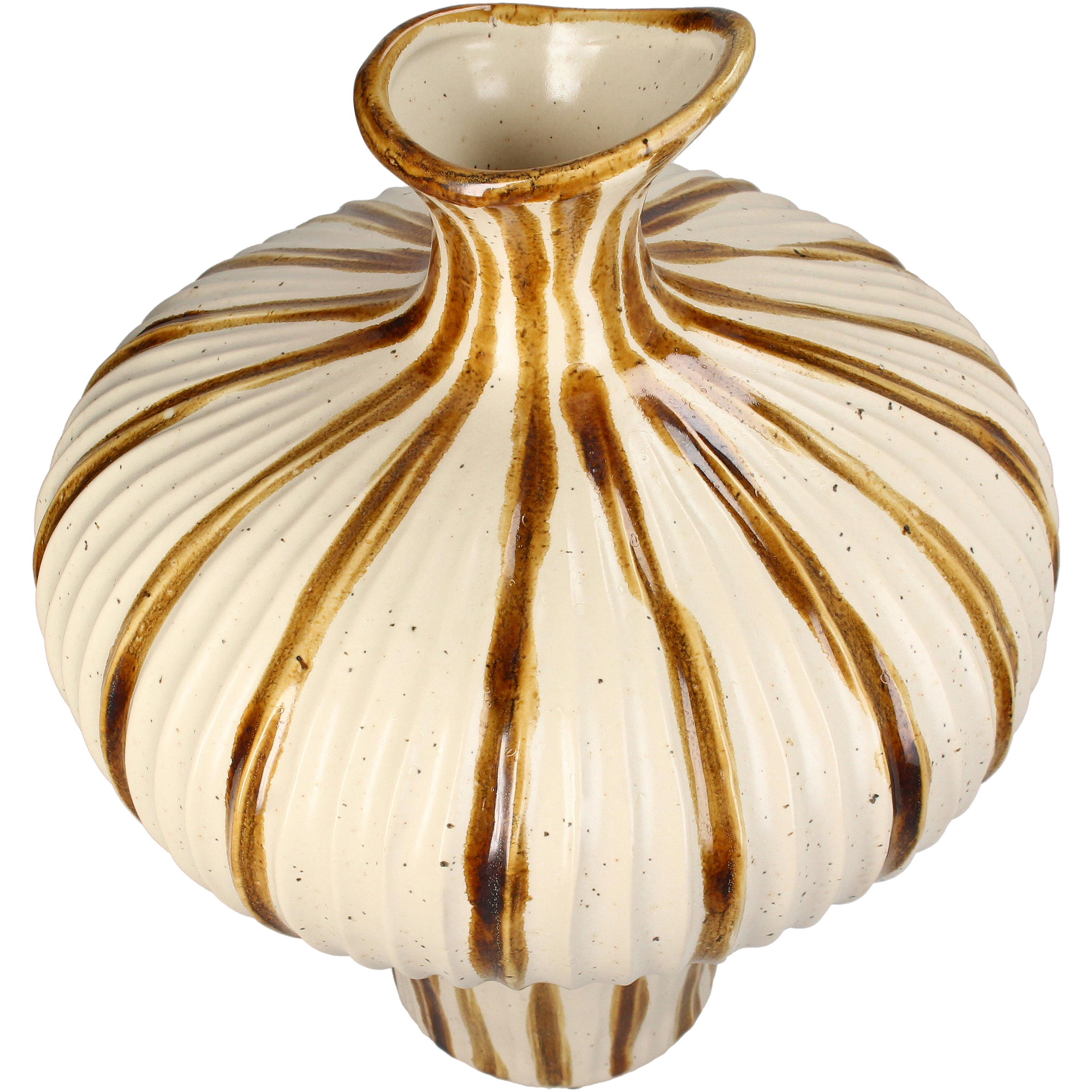 Vase STRIPES BROWN