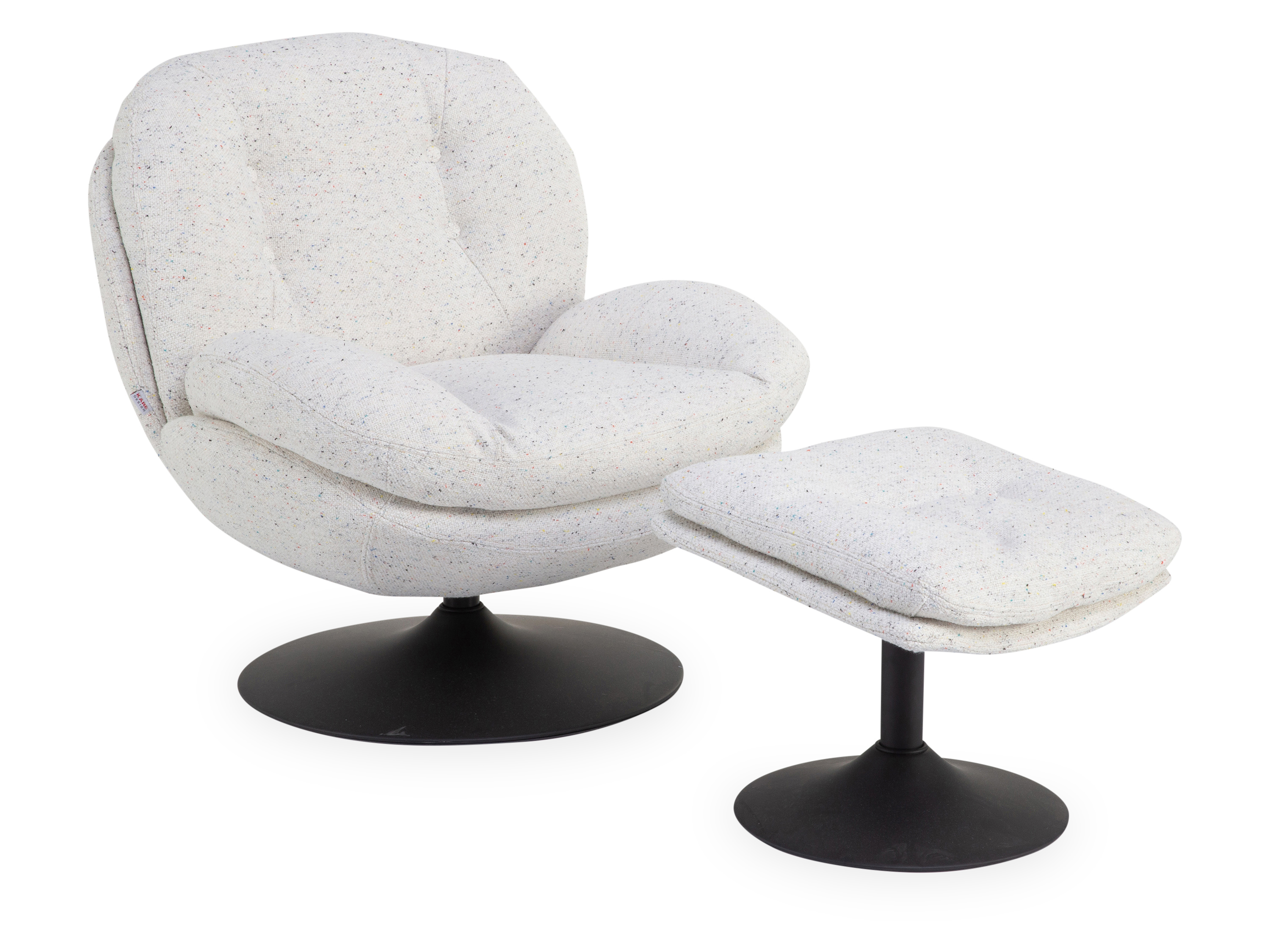 Drehsessel mit Hocker STANFORD