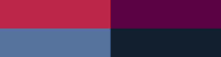 Farben Rot, Lila, Blau und Dunkelblau