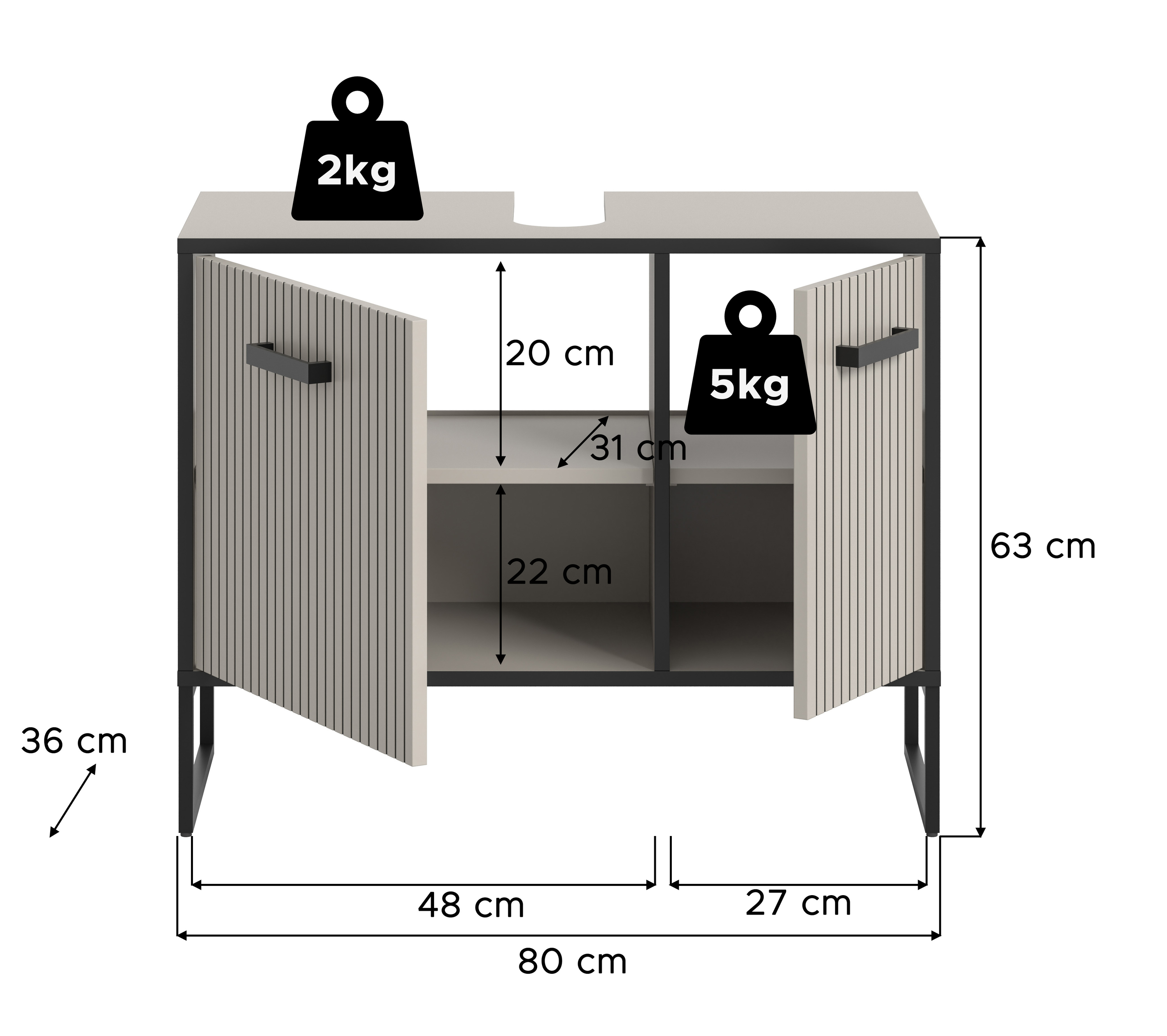 Waschbeckenunterschrank BAGNO