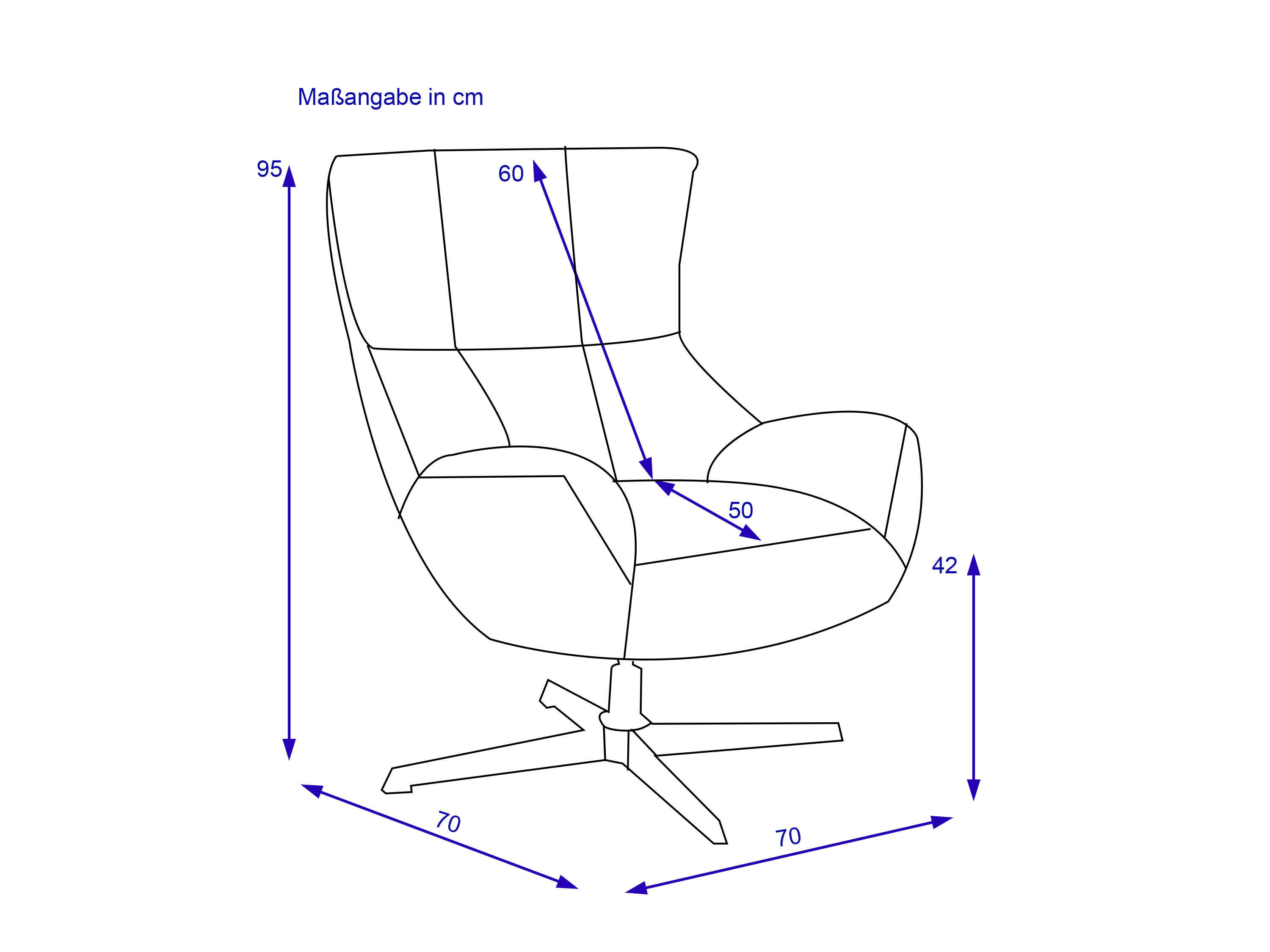 Relaxsessel mit Hocker MAVE