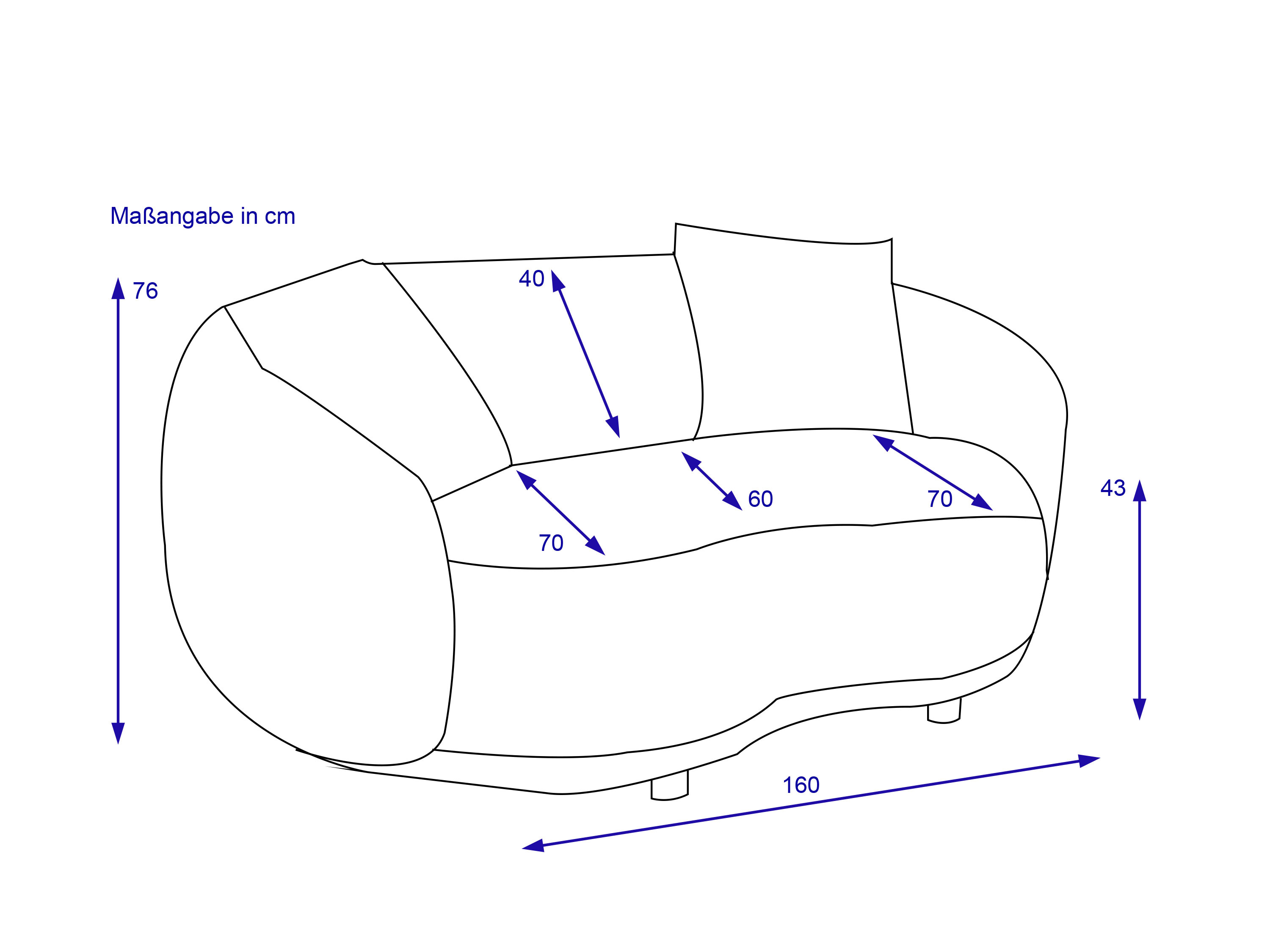 Sofa 2-Sitzer DROP MARLOT