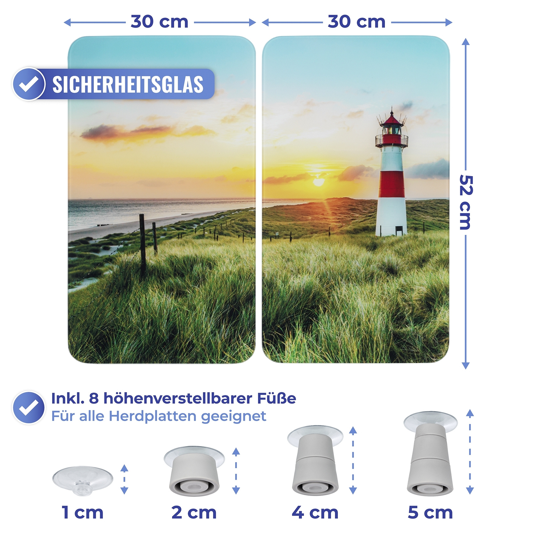 Herdabdeckplatte 2er Set
