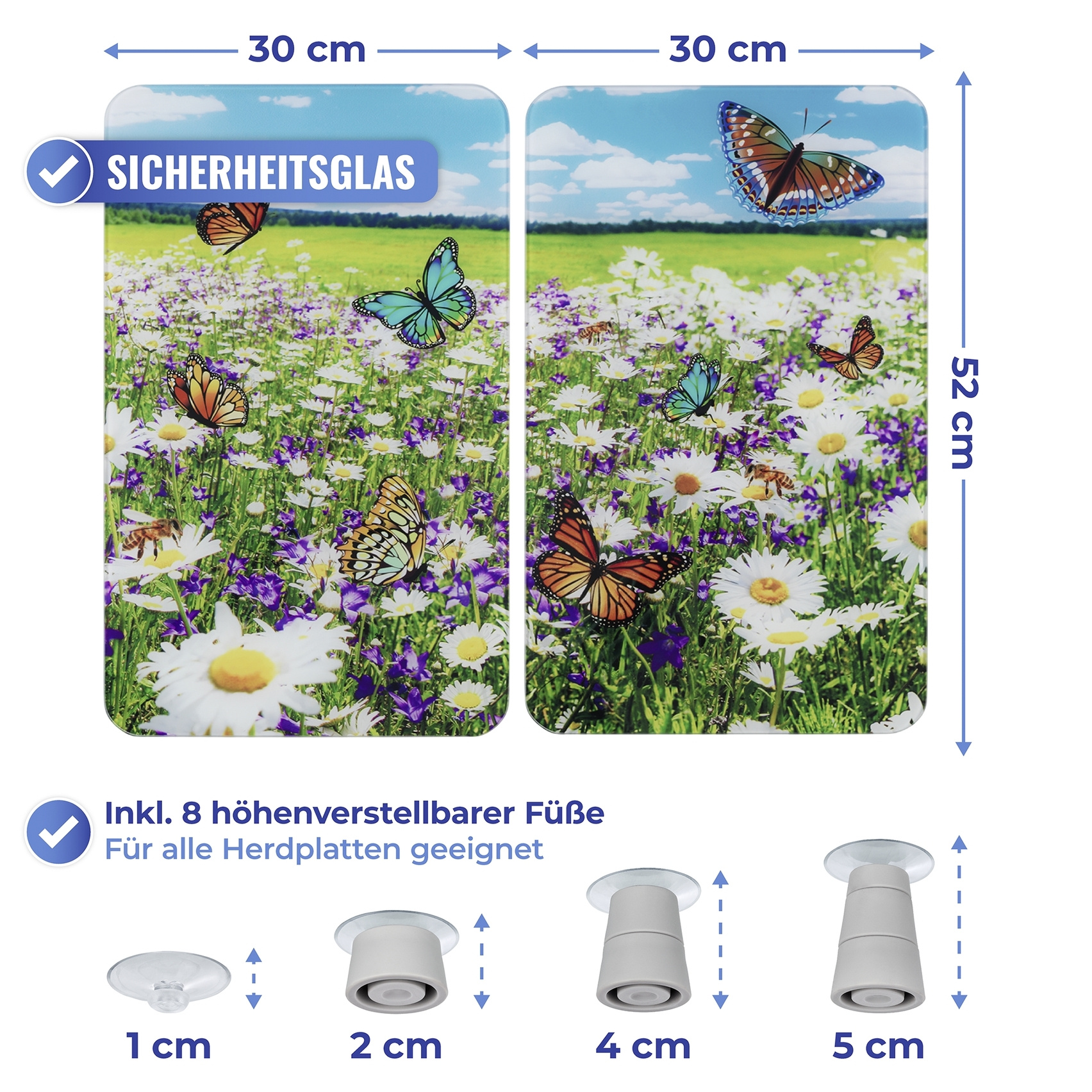 Herdabdeckplatte 2er Set