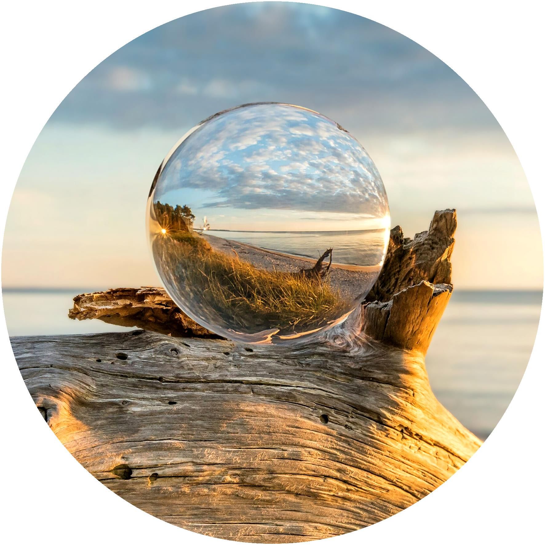 Glasbild DROP ON WOOD