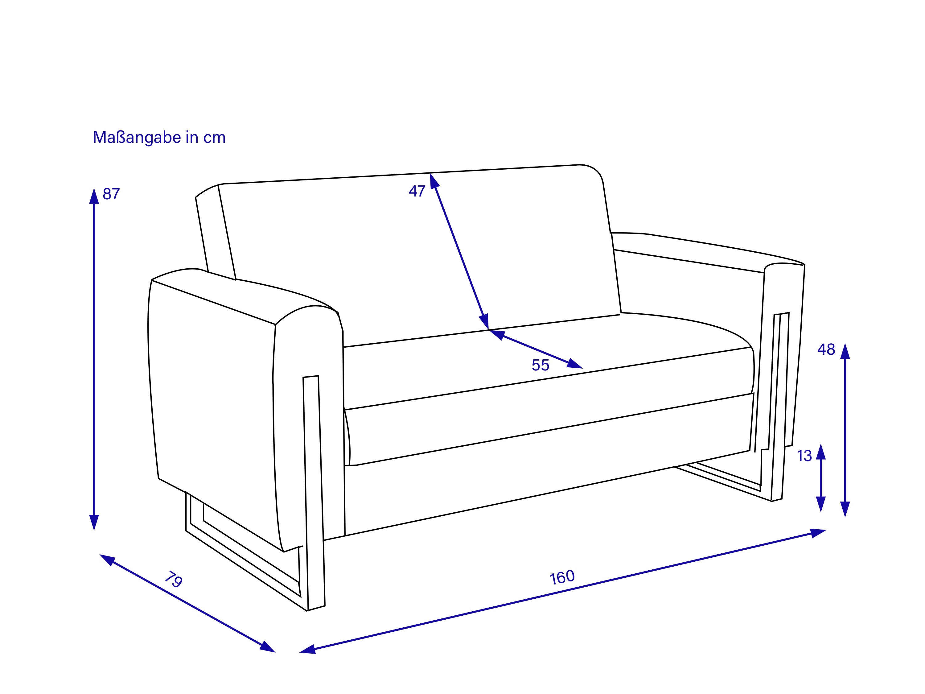 Sofa 2 Sitzer JOSCHA
