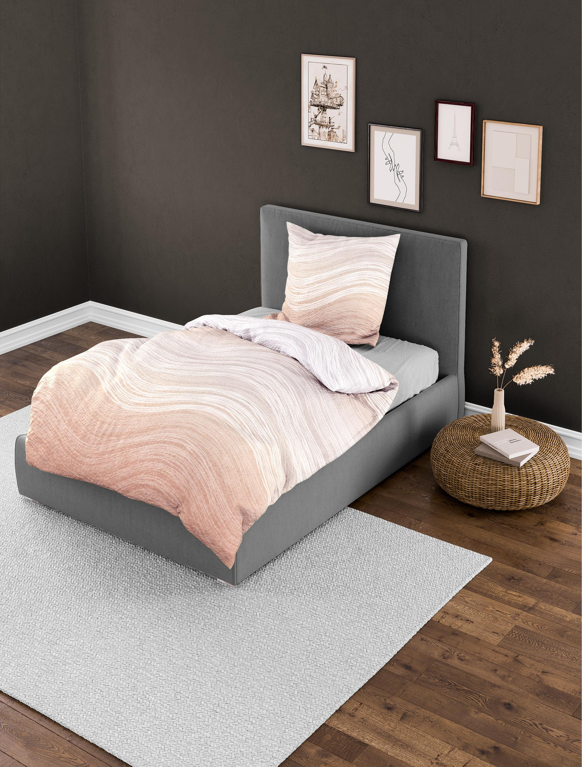 Bettwäsche Seersucker peach