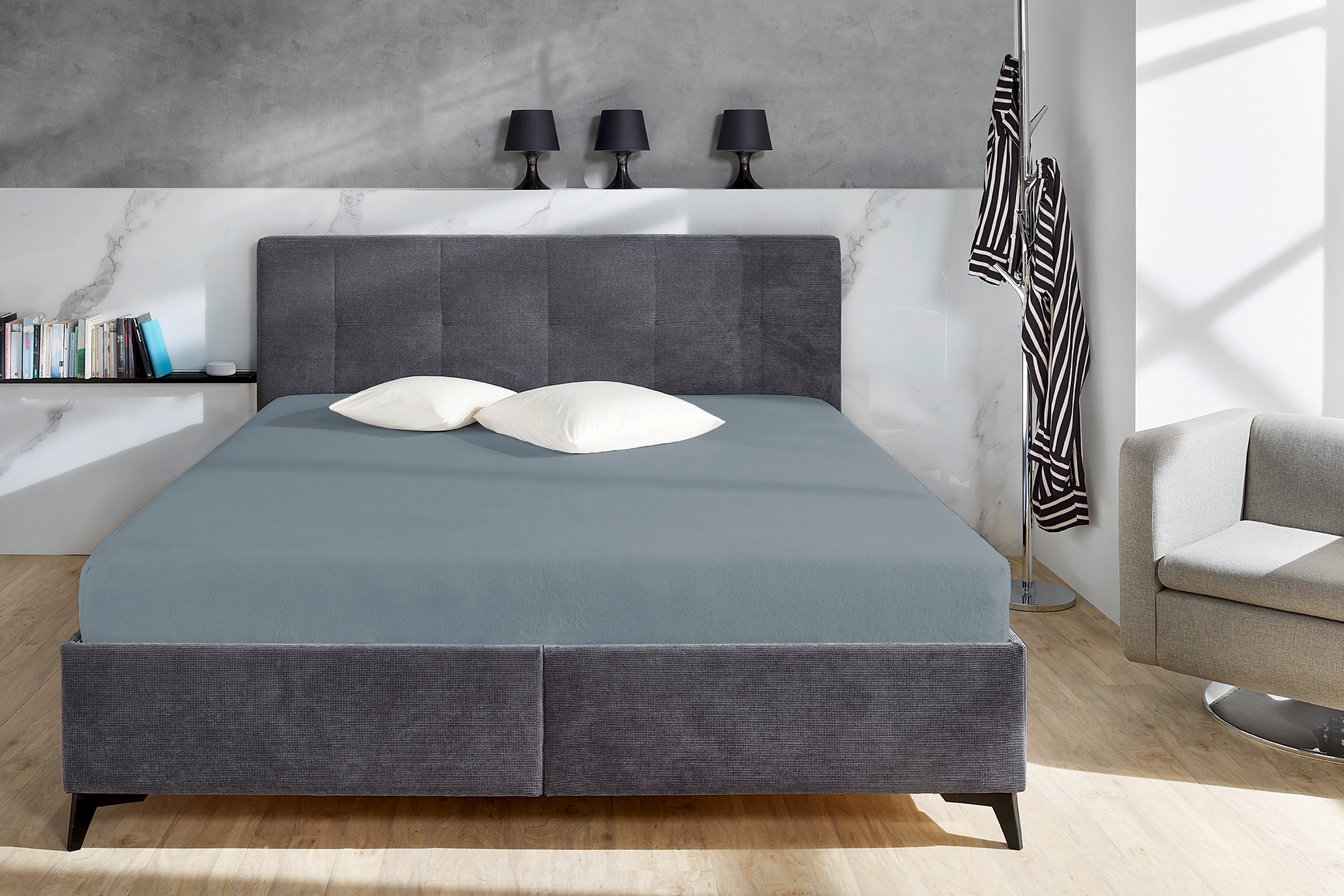 Spannbettlaken COZY blau