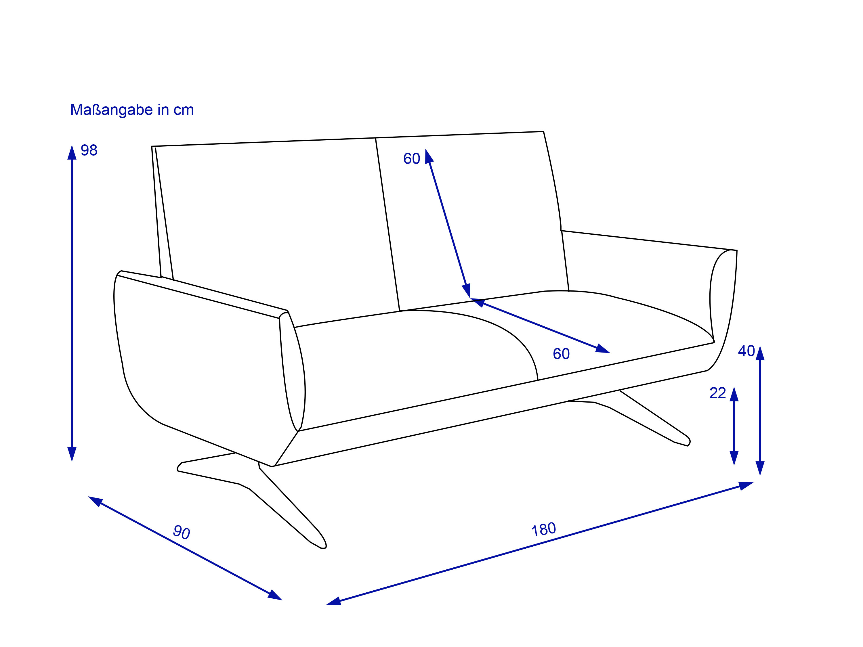 Sofa 2 Sitzer KOINOR BUDDY