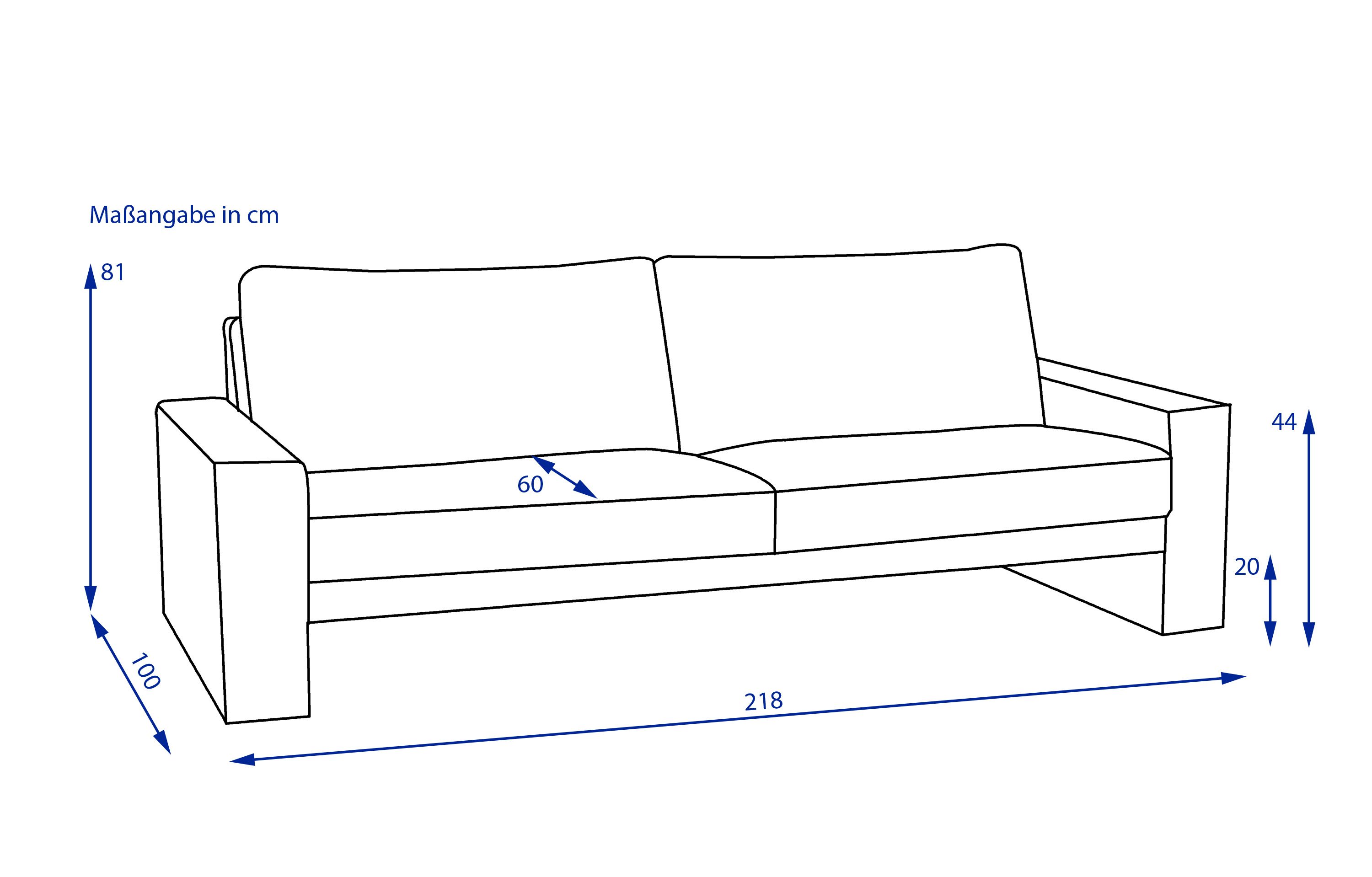Sofa erpo 2,5 Sitzer CLASSICS 100