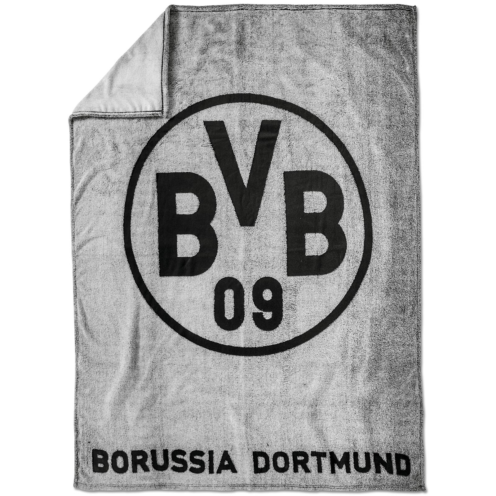Fleecedecke BVB grau