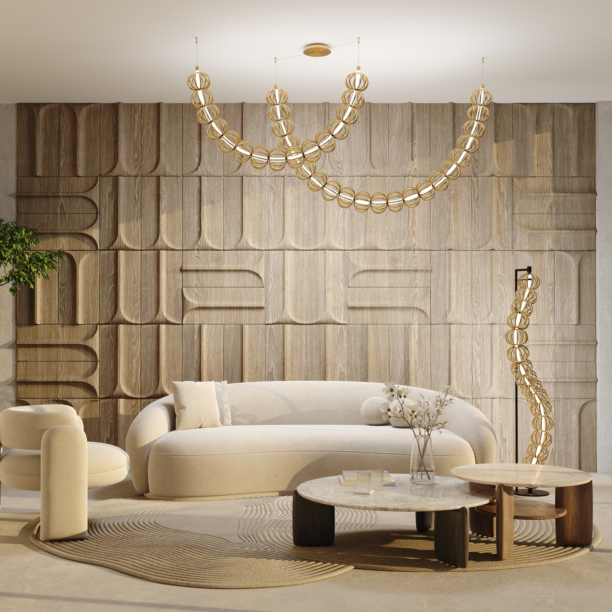 Pendelleuchte GOLDEN CAGE