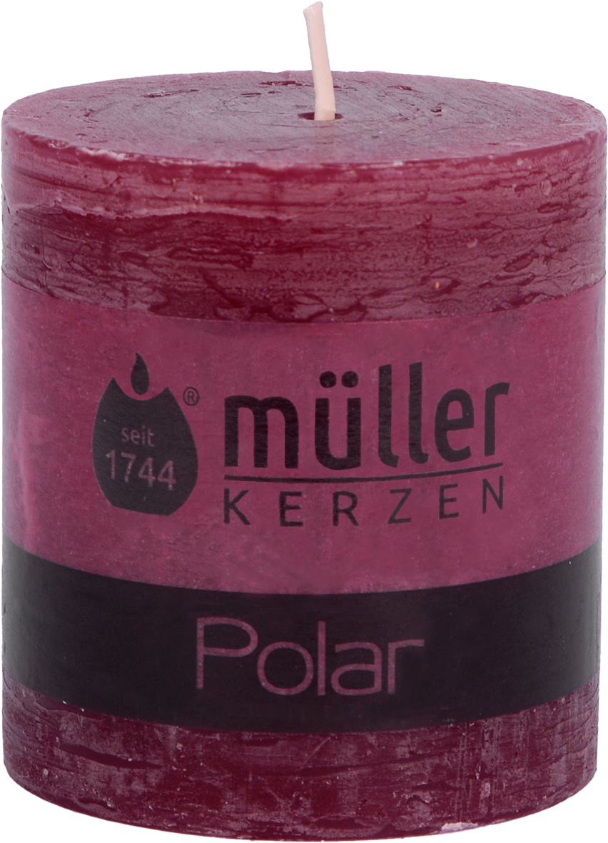 Stumpenkerze POLAR weinrot