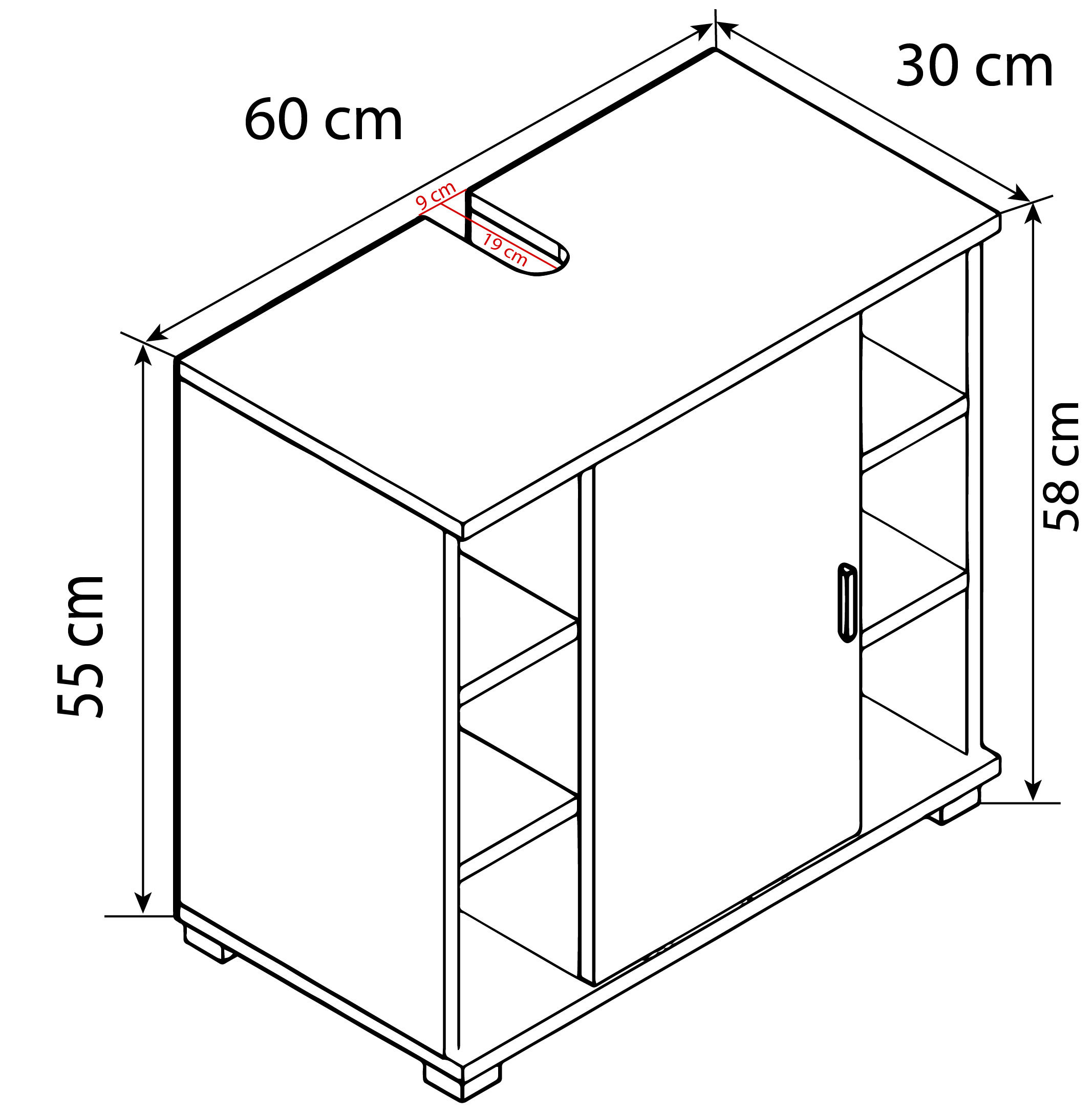 Waschbeckenunterschrank ZALO