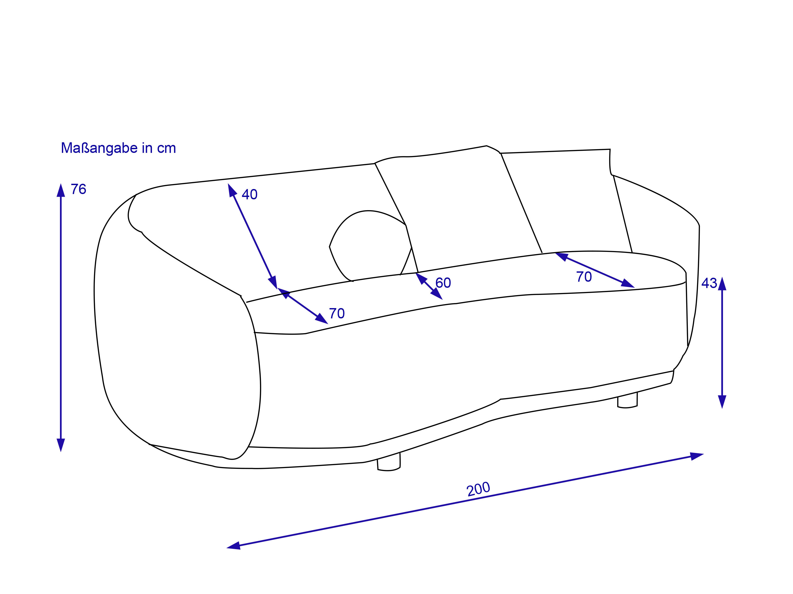 Sofa 3-Sitzer DROP MARLOT