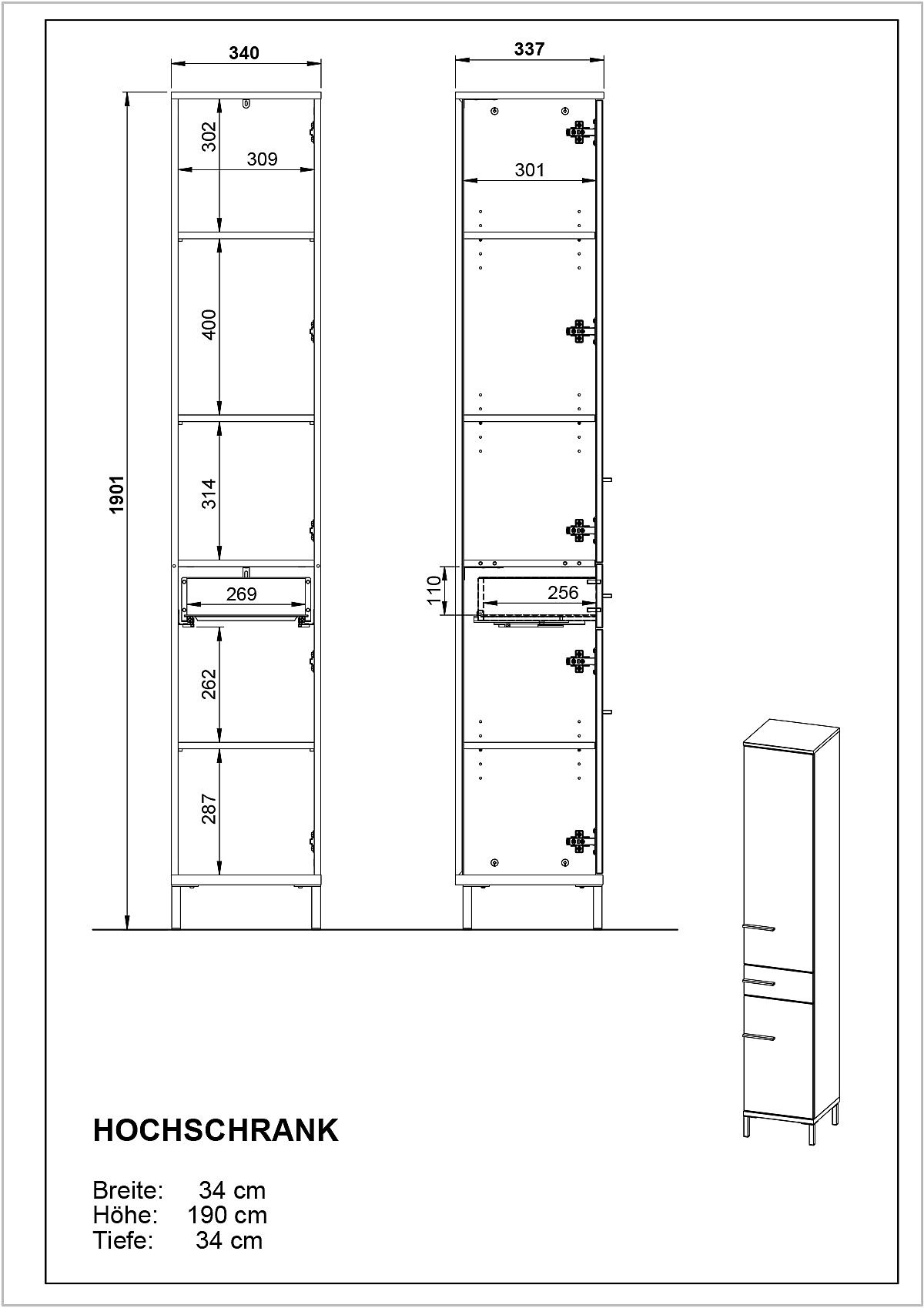 Hochschrank YONKERS