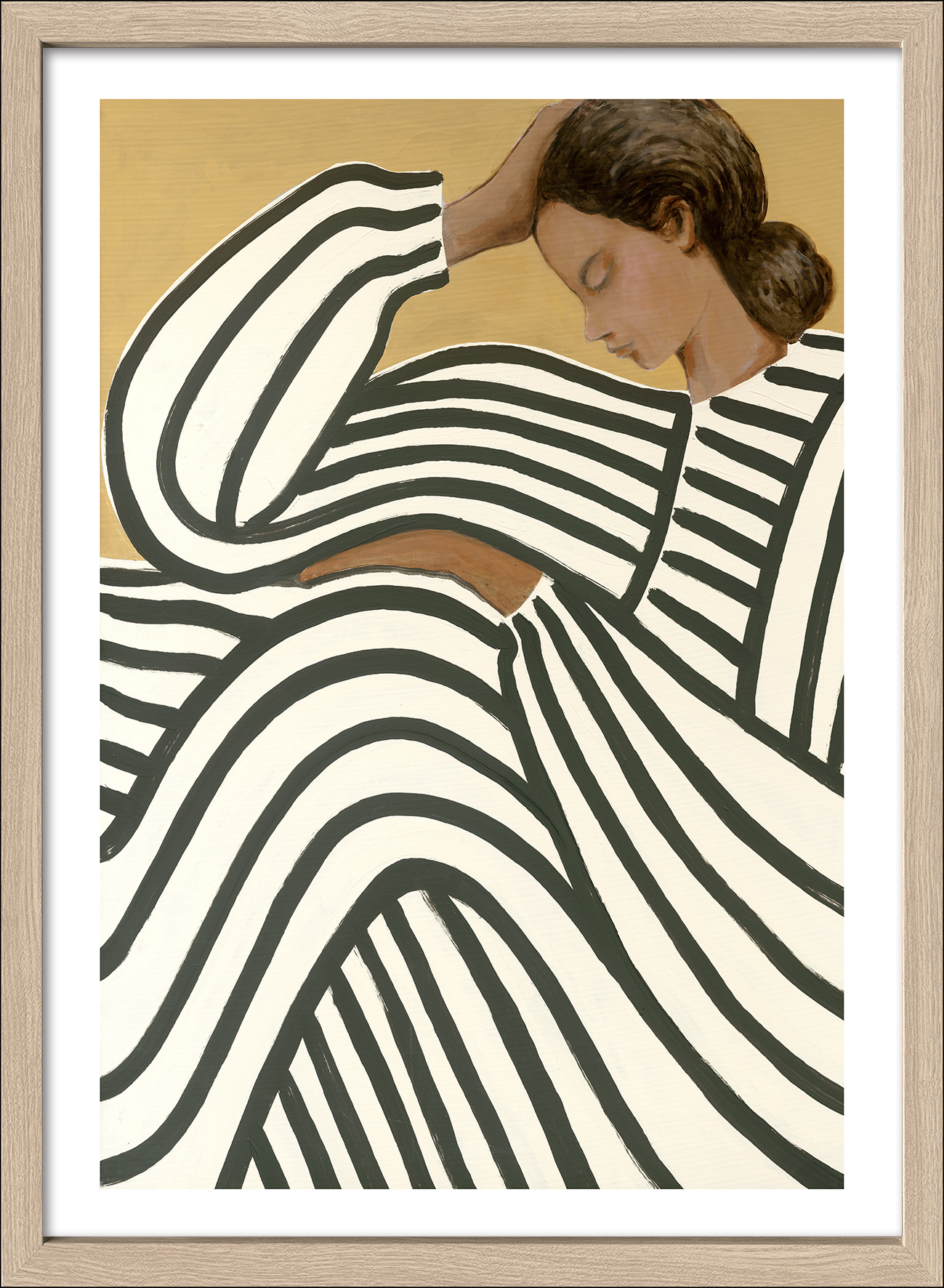 Gerahmtes Bild STRIPED WOMAN