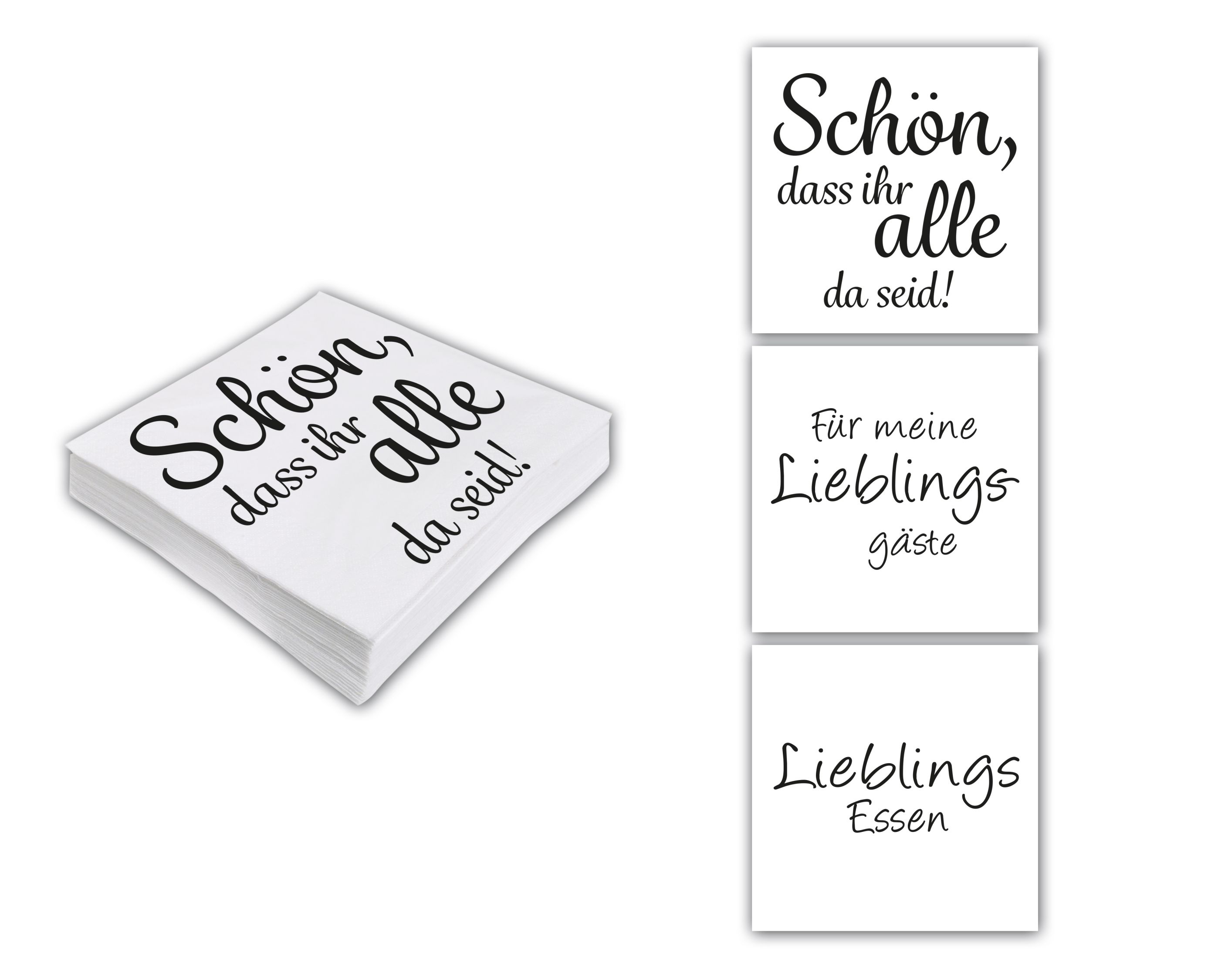 Servietten SPRÜCHE