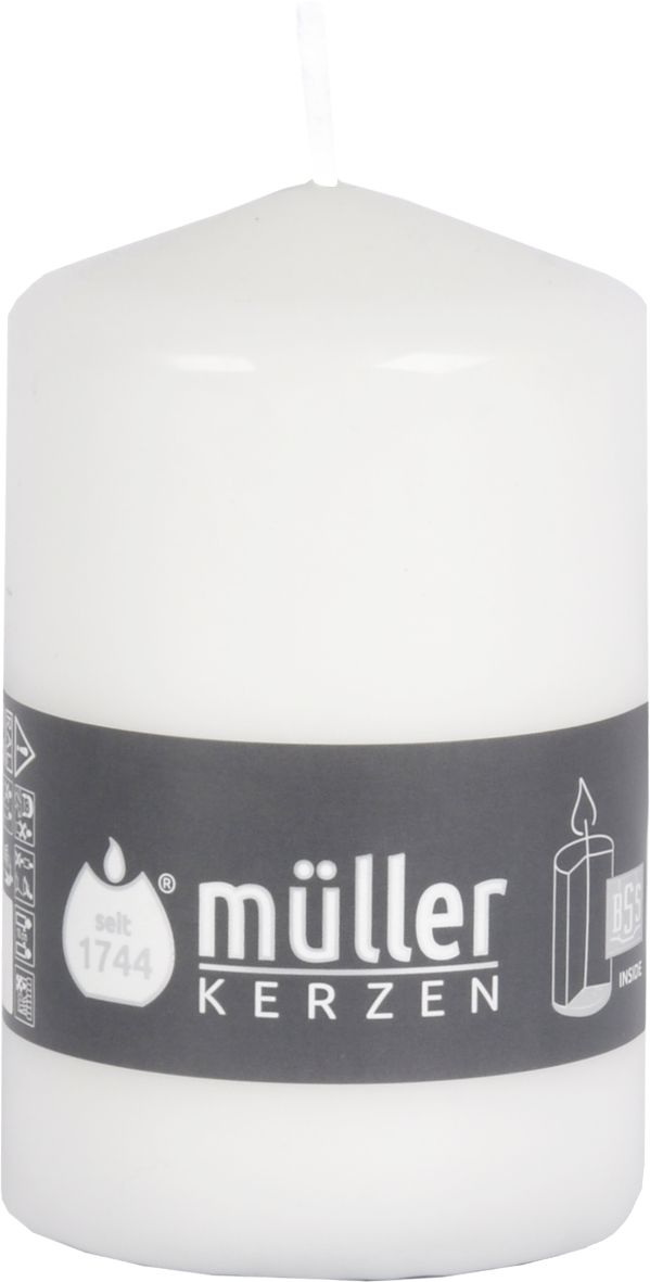Stumpenkerze WHITE