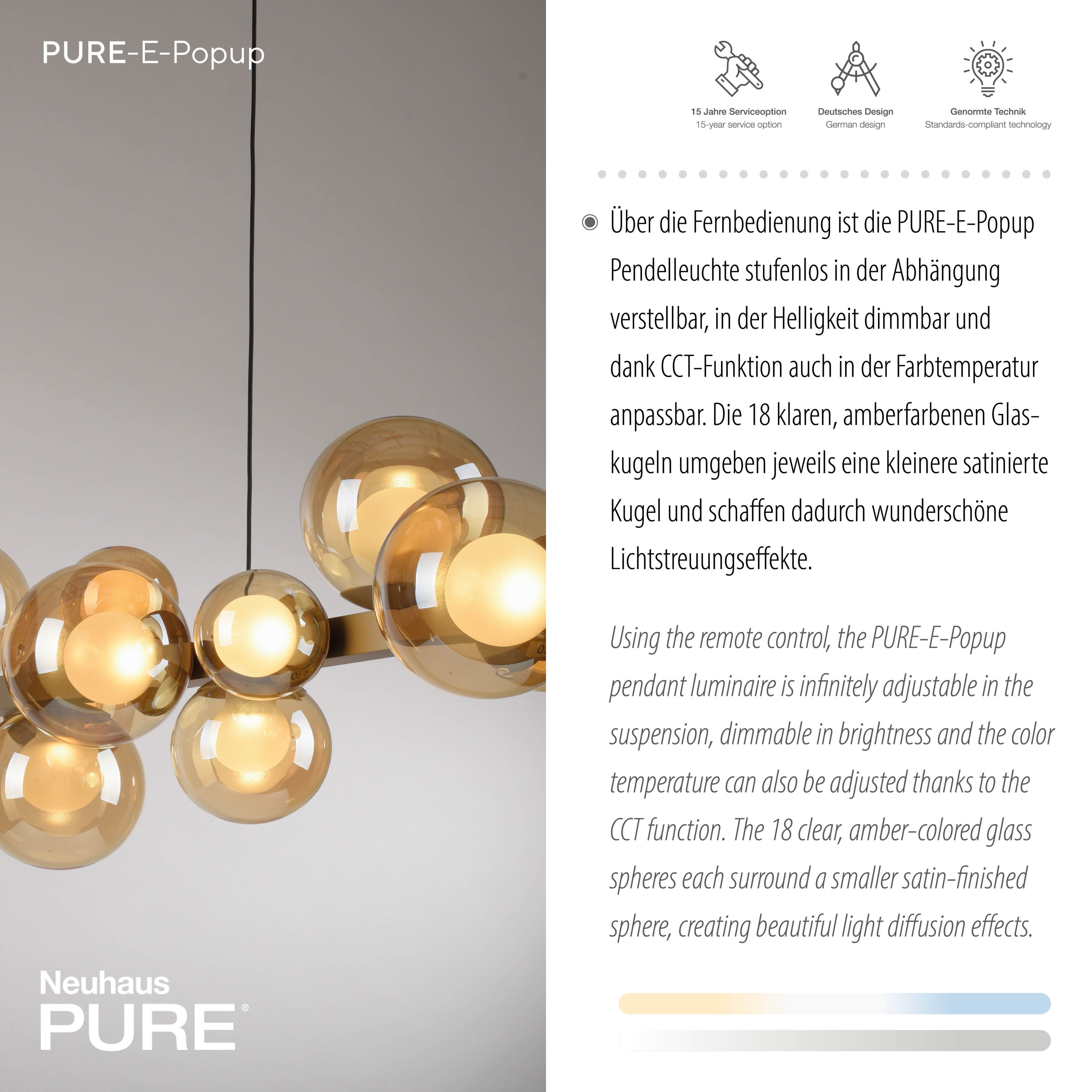 Pendelleuchte PURE E-POPUP