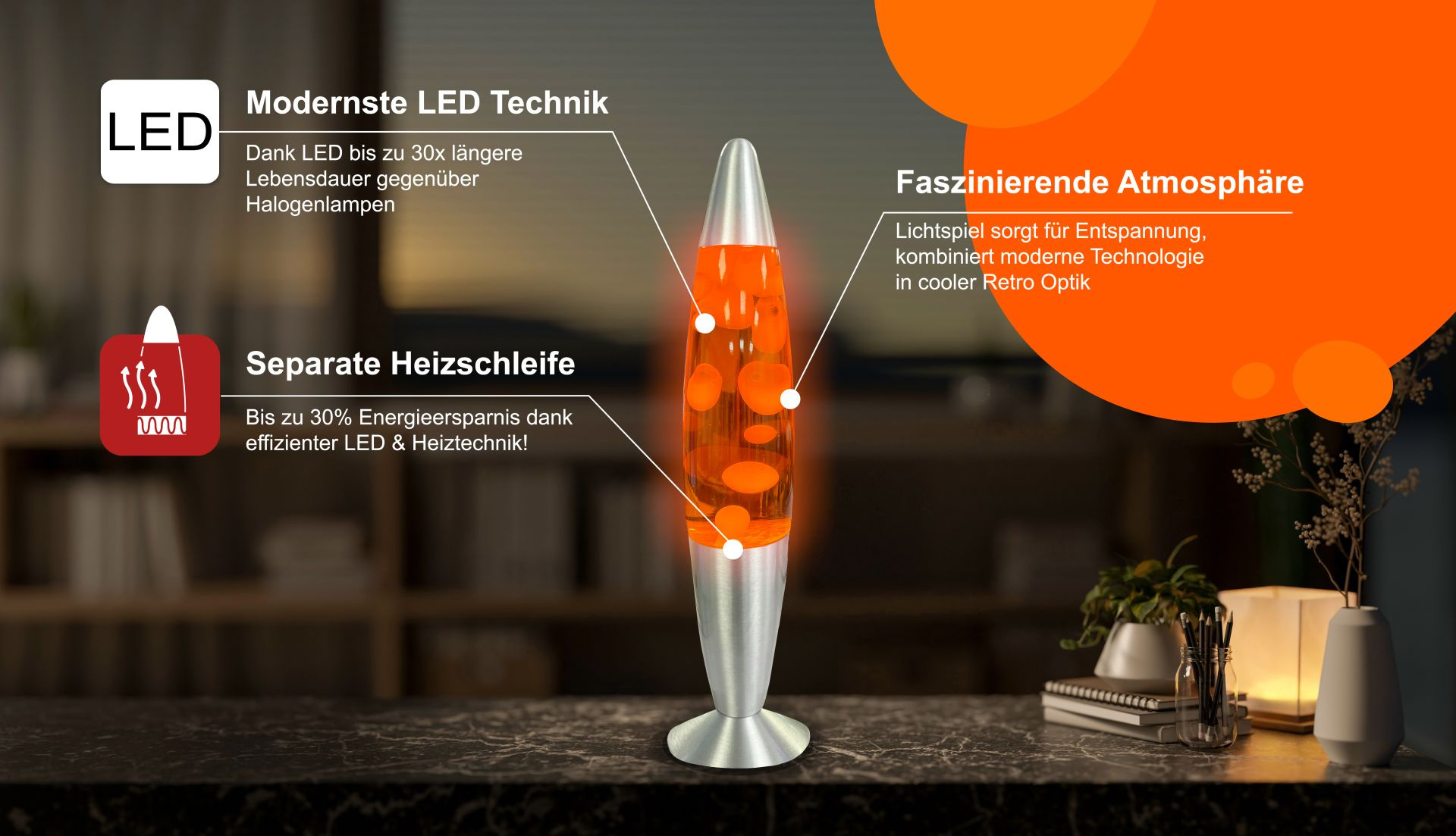 Lavaleuchte LED CASSY