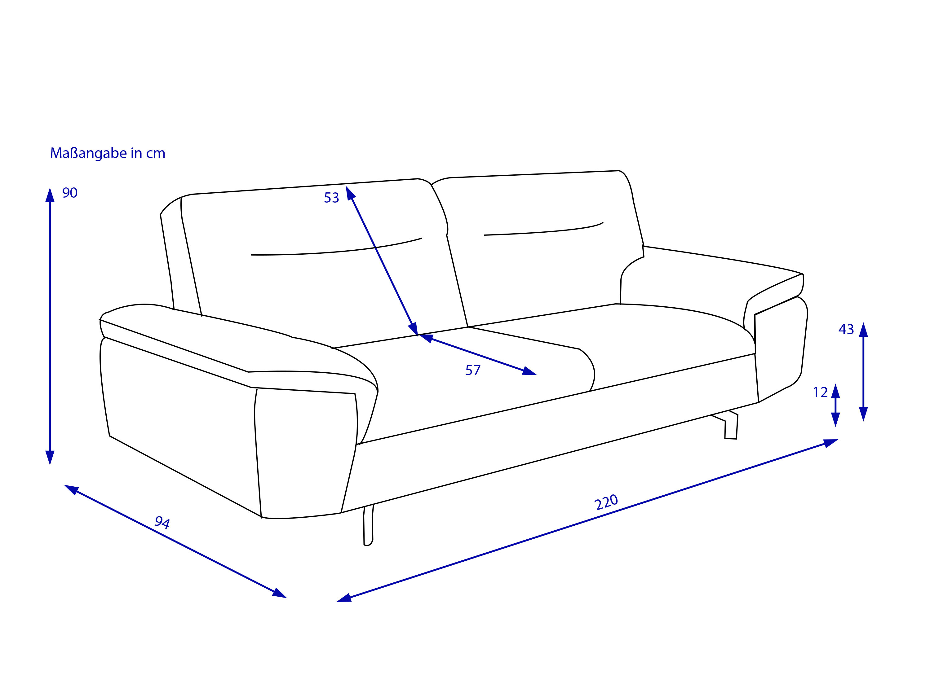Sofa 3 Sitzer HARPER MEDFORD