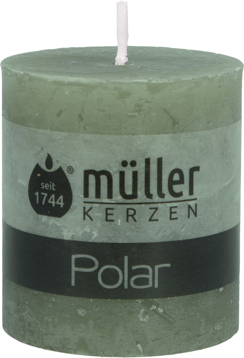 Stumpenkerze POLAR efeugrün