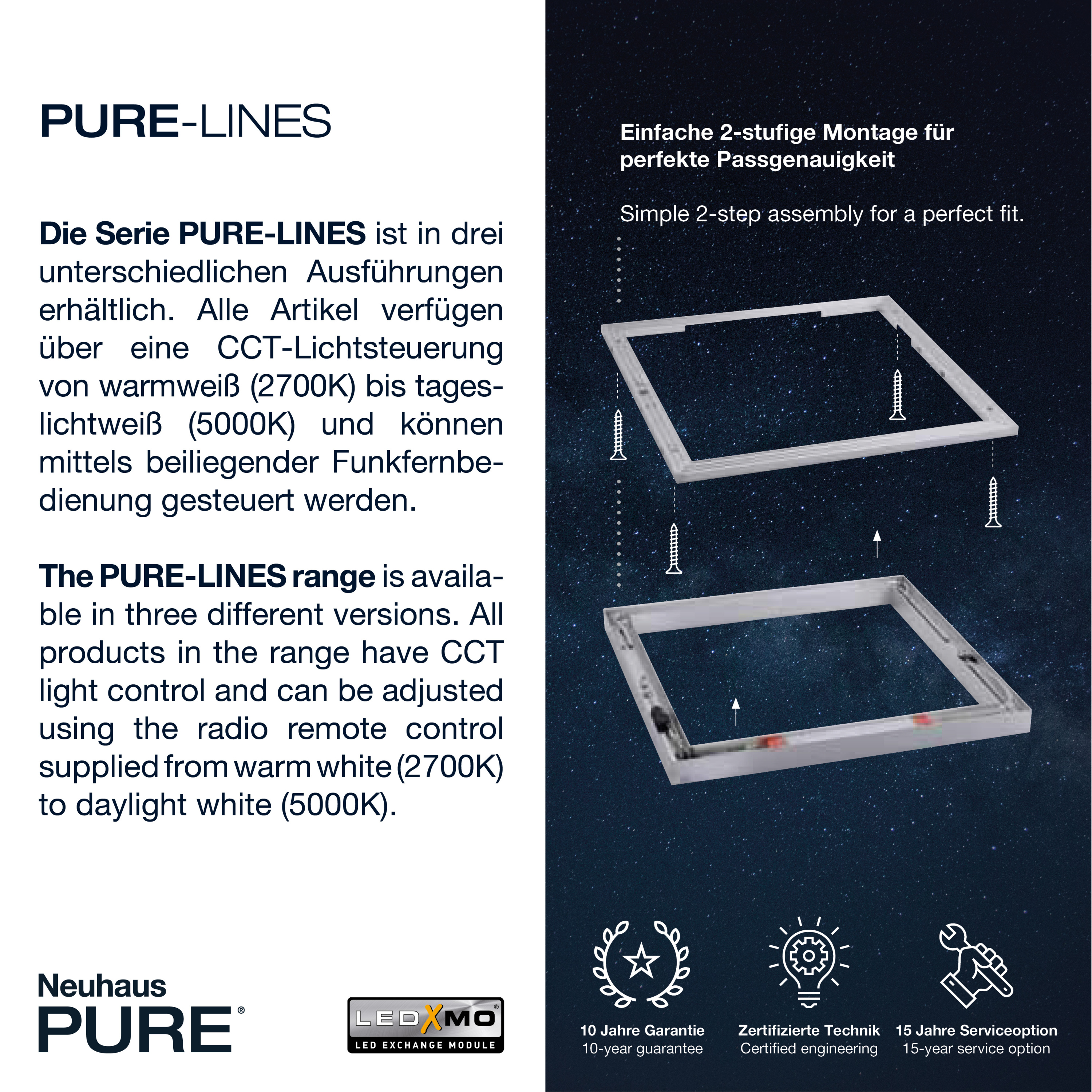 Deckenleuchte PURE LINES