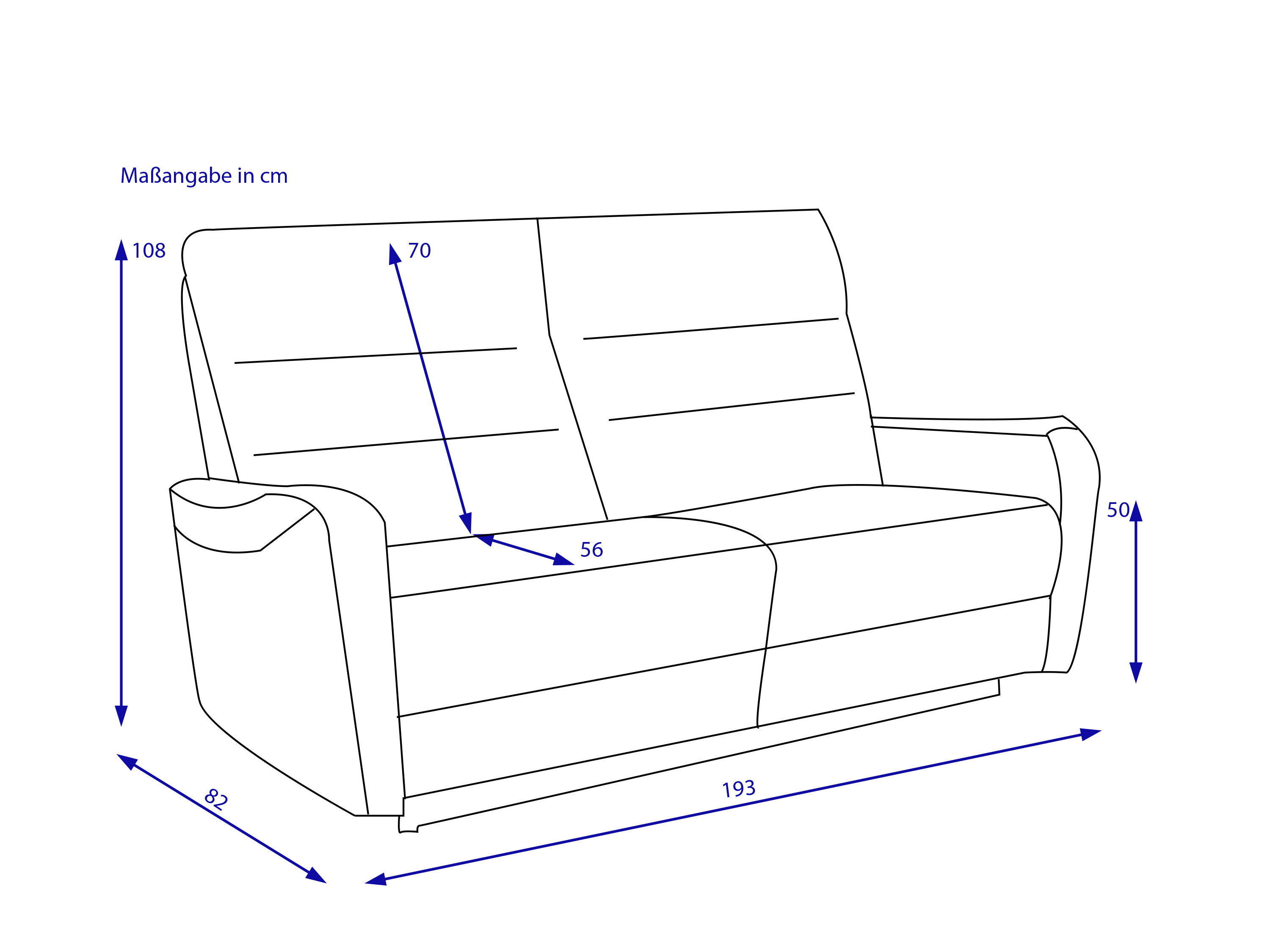Sofa 3 Sitzer HARPER HAIFA