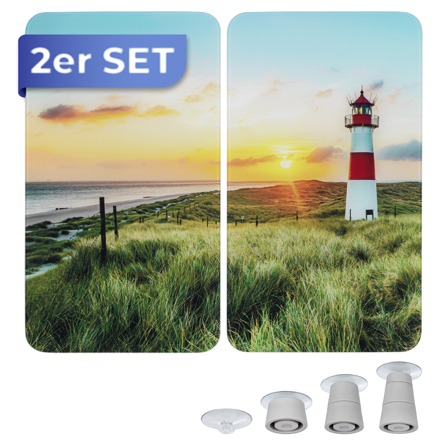 Herdabdeckplatte 2er Set