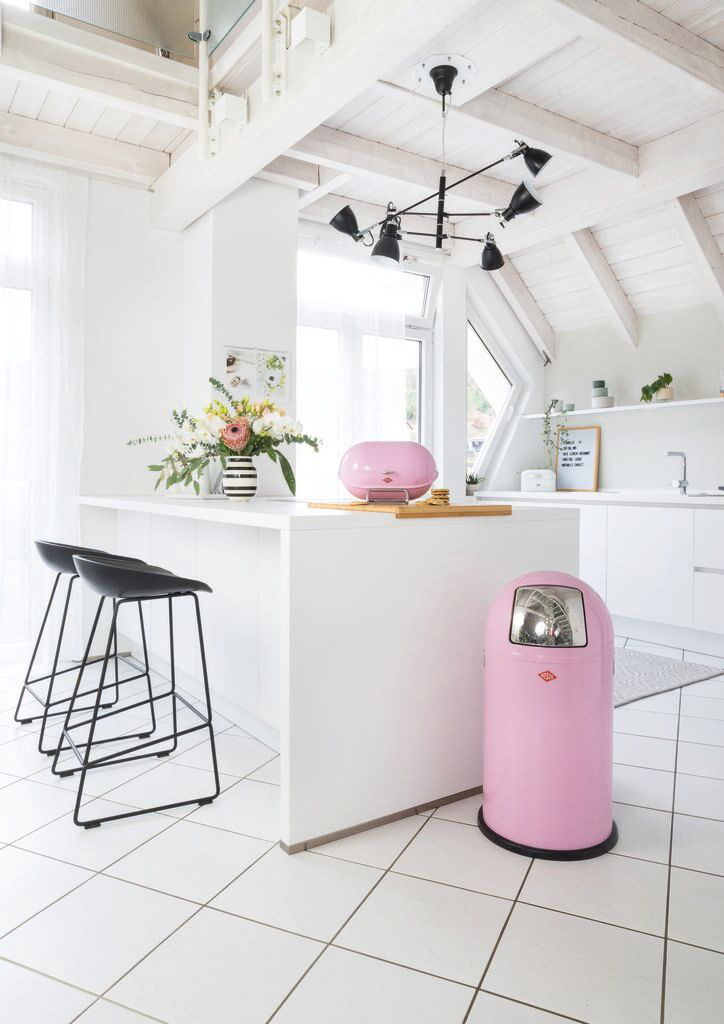 Abfalleimer WESCO PUSHBOY rosa