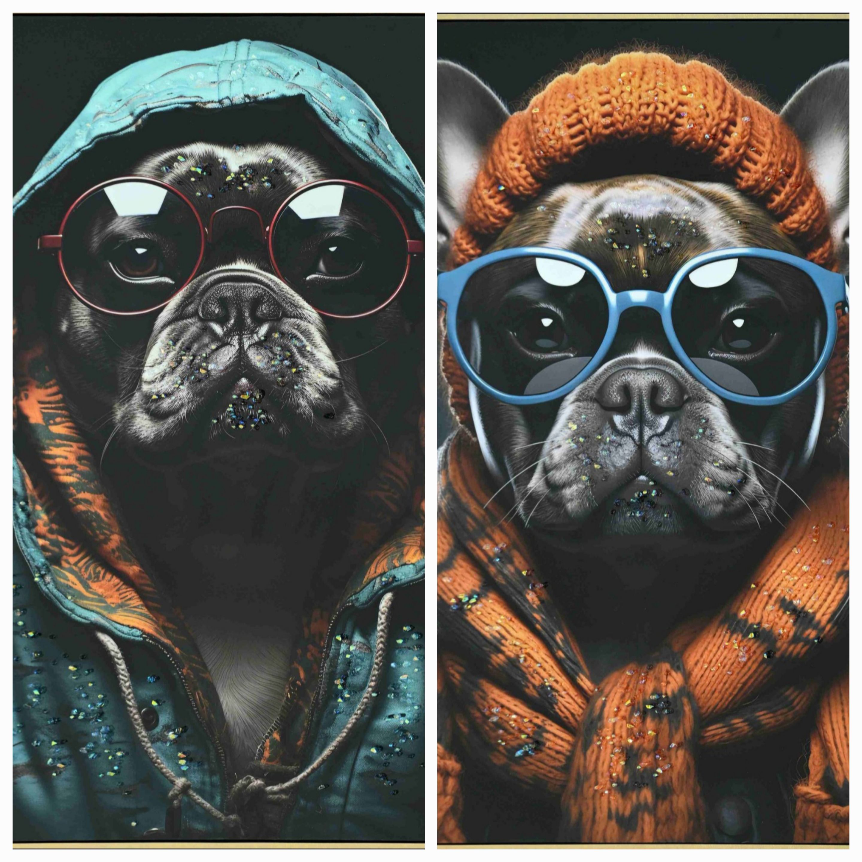 Bilder-Set DOG MIT BRILLE