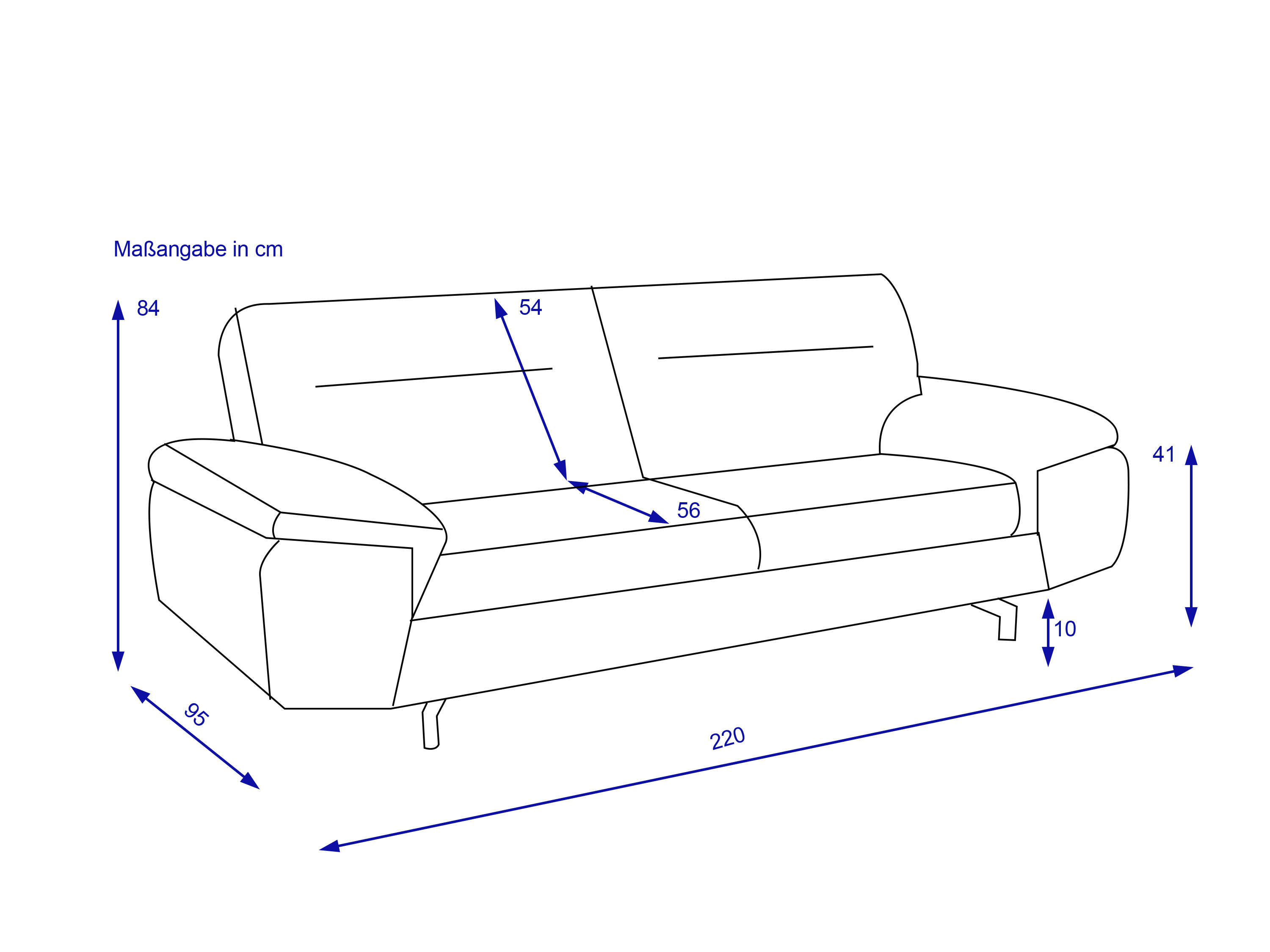 Sofa 3 Sitzer HARPER MEDFORD
