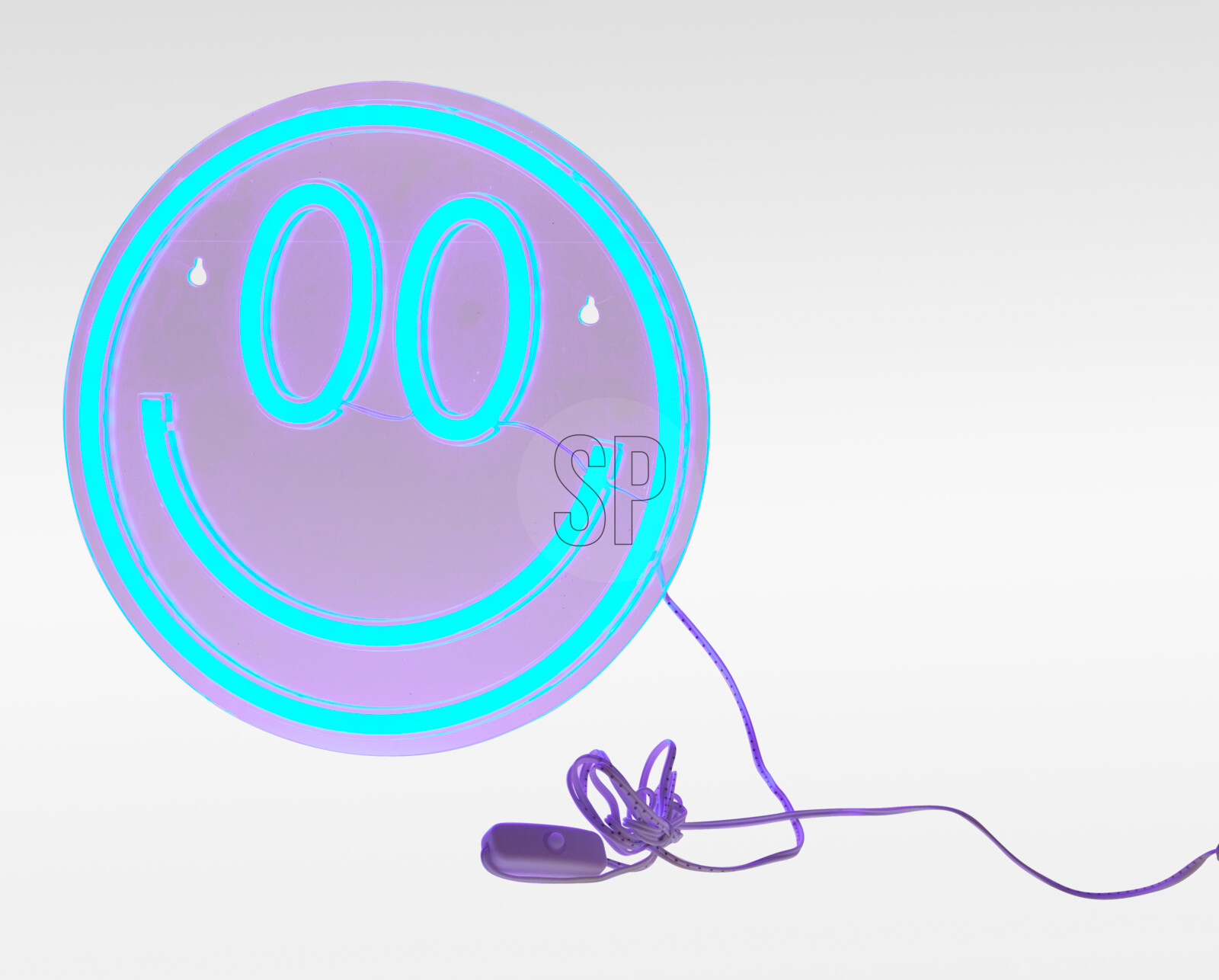 Wanddeko NEON SMILEY