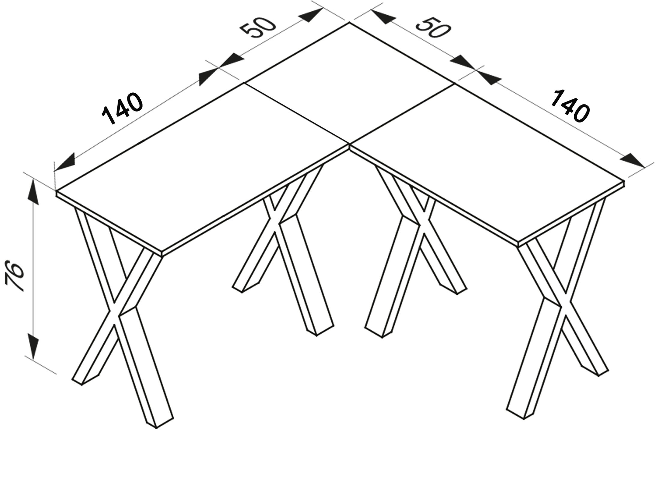 Eck-Schreibtisch LONA