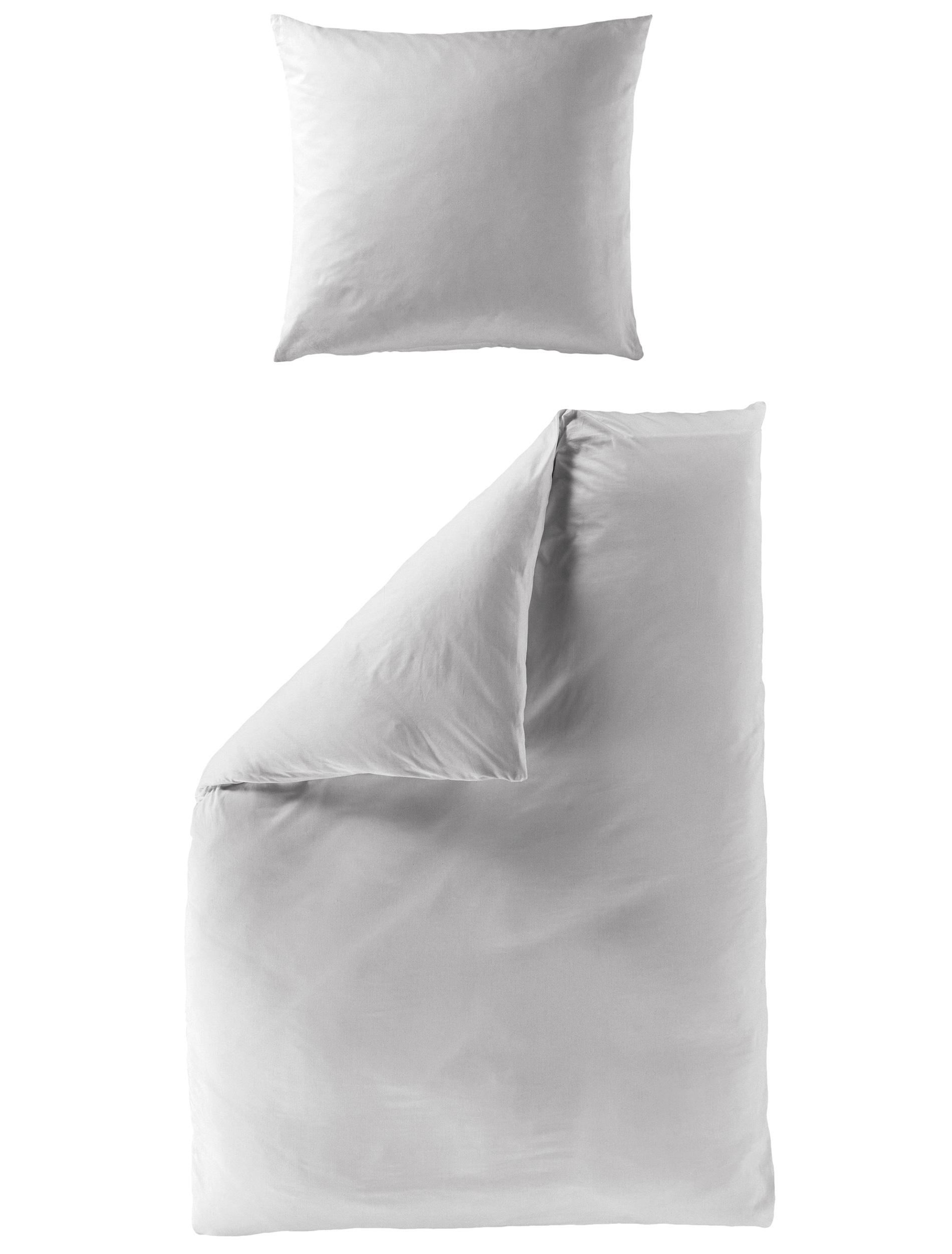 Bettwäsche Mako-Satin silber
