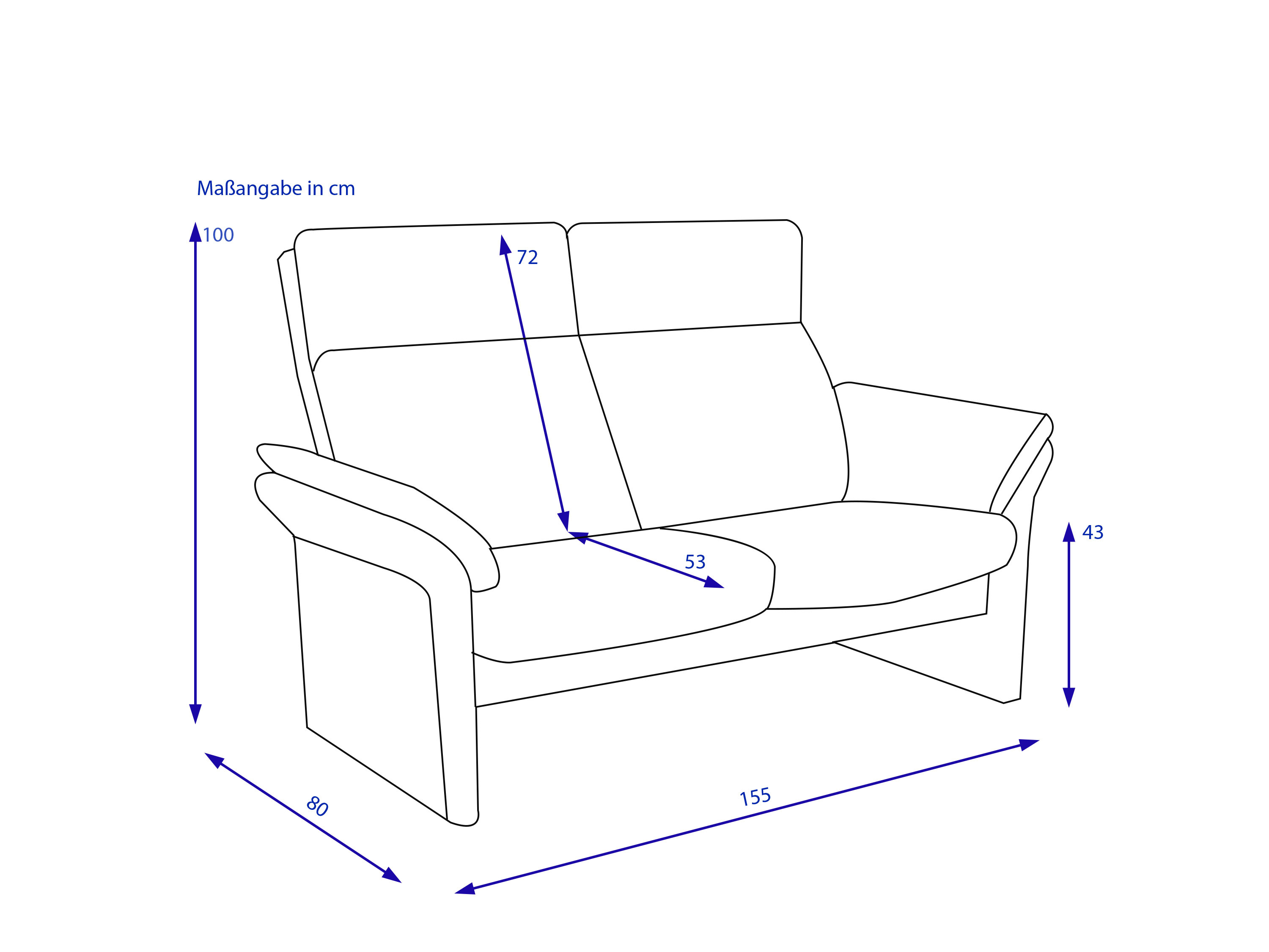 Sofa erpo 2-Sitzer AVIGNON