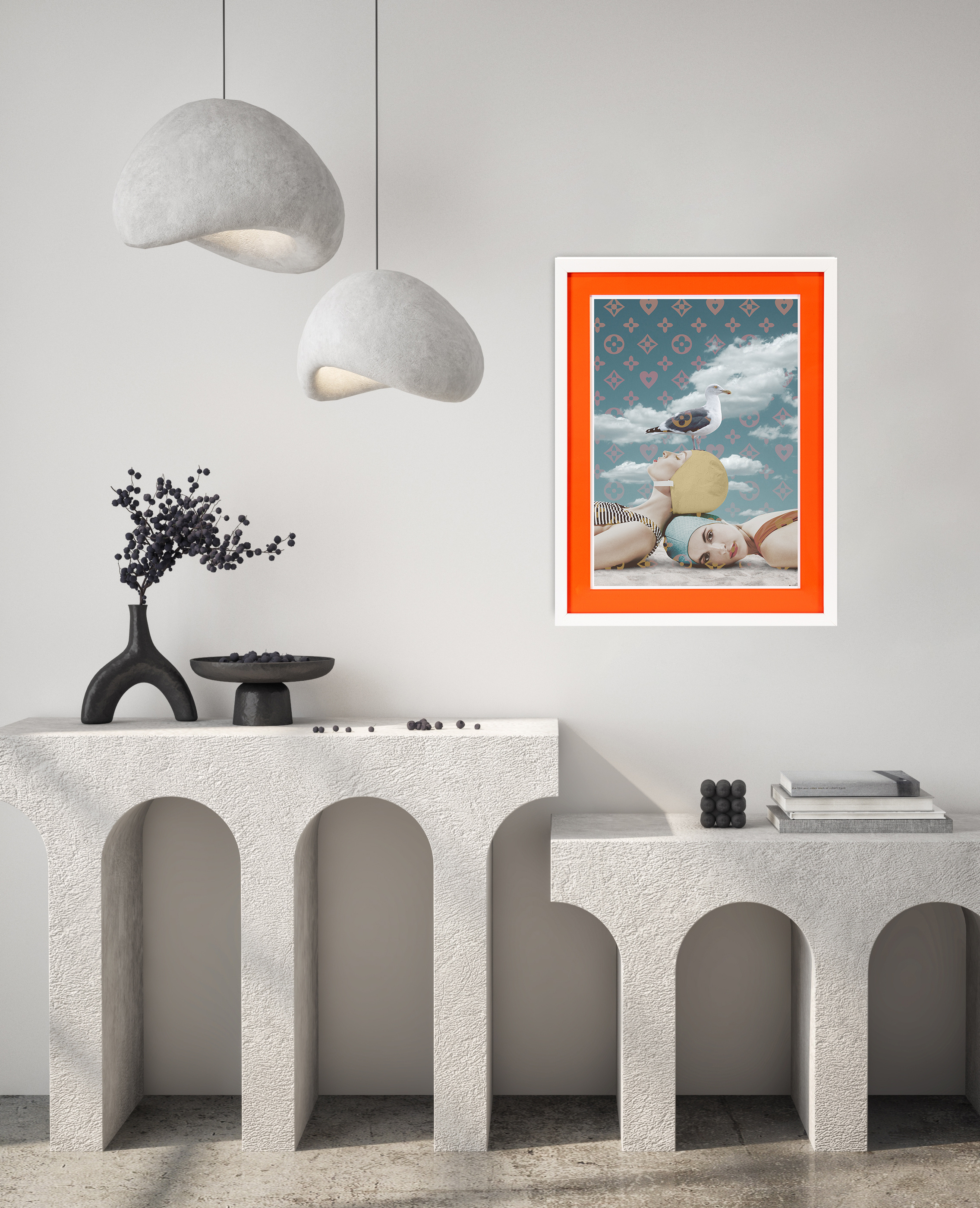 Kunstdruck Neon Passepartout