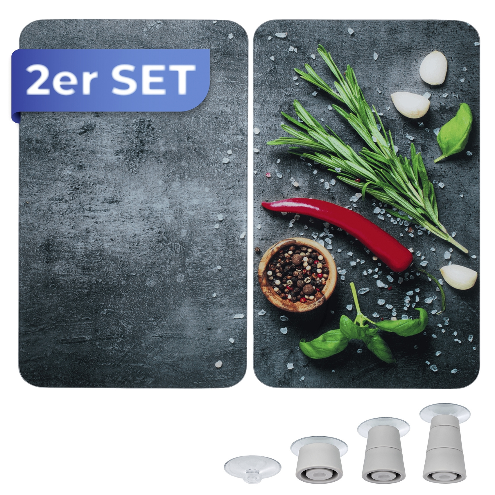 Herdabdeckplatte 2er Set