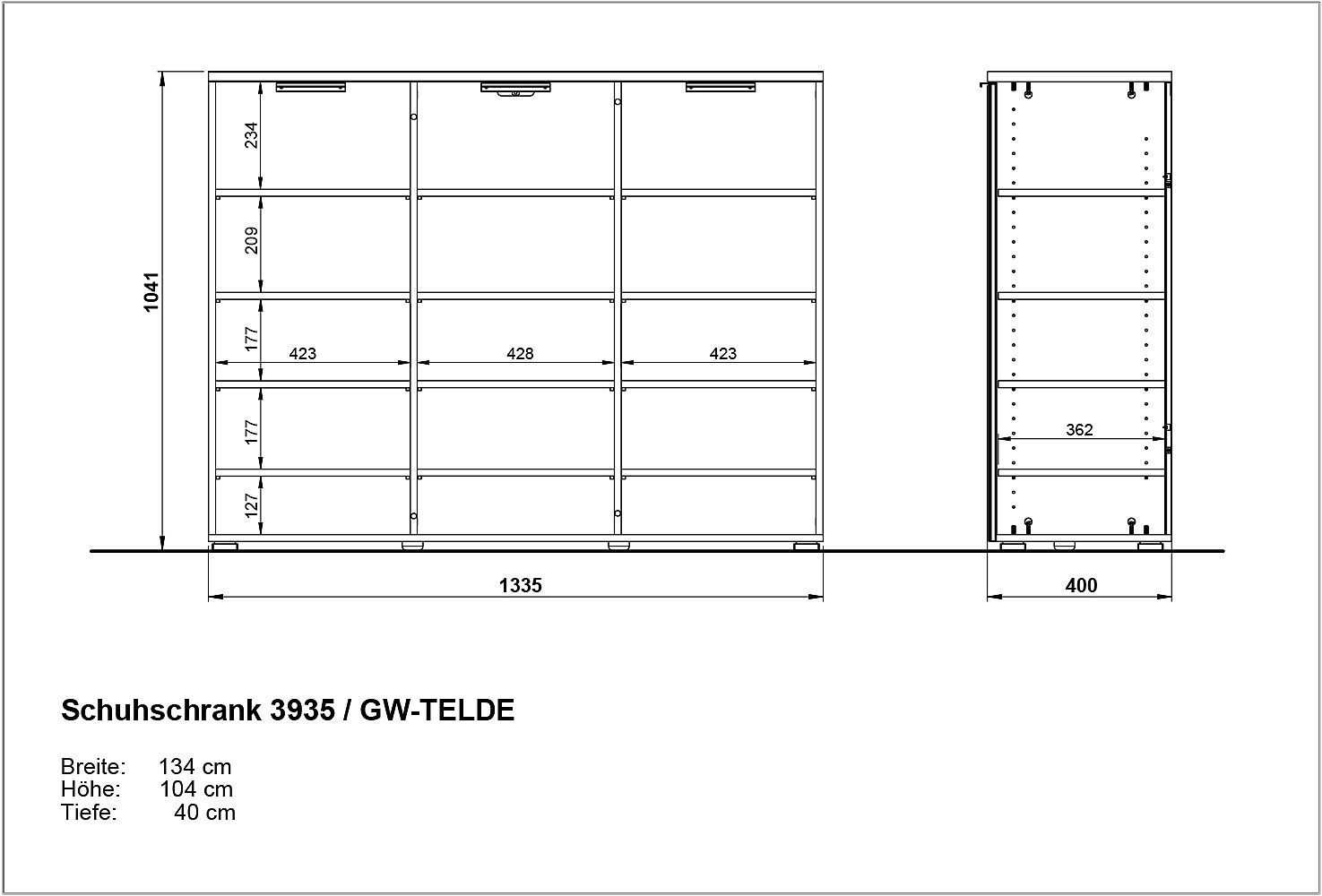 Schuhschrank TELDE