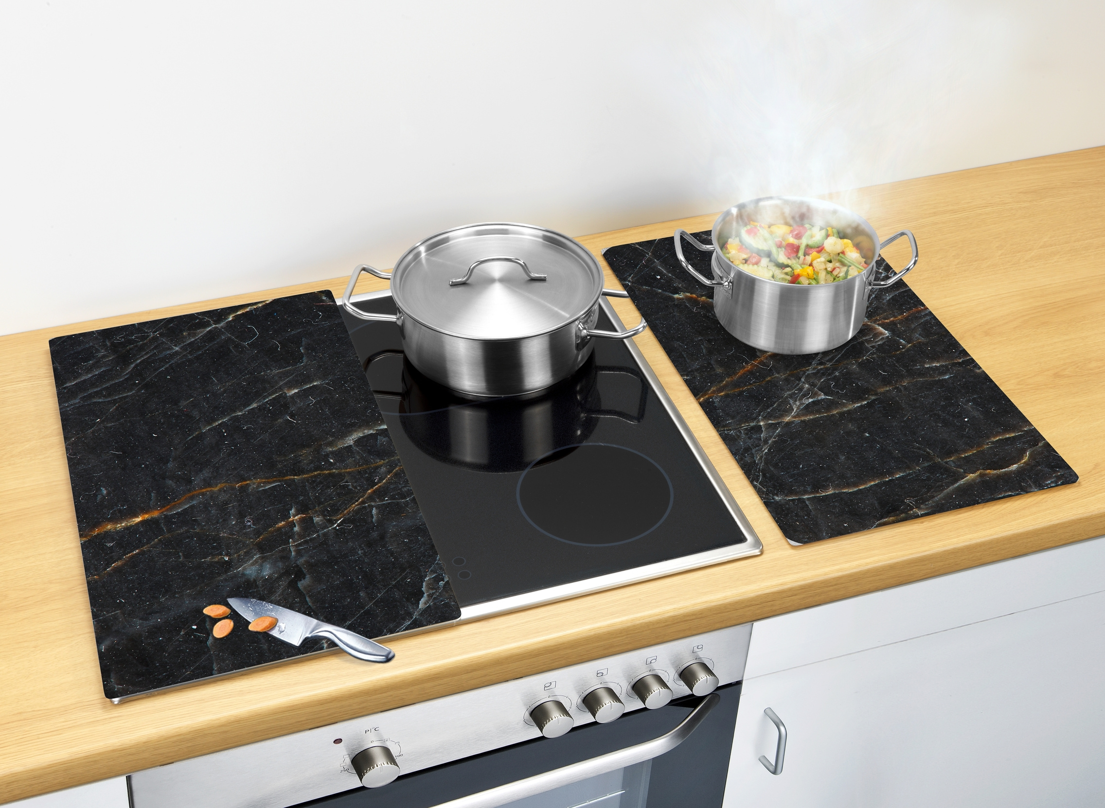 Herdabdeckplatten-Set MARMOR