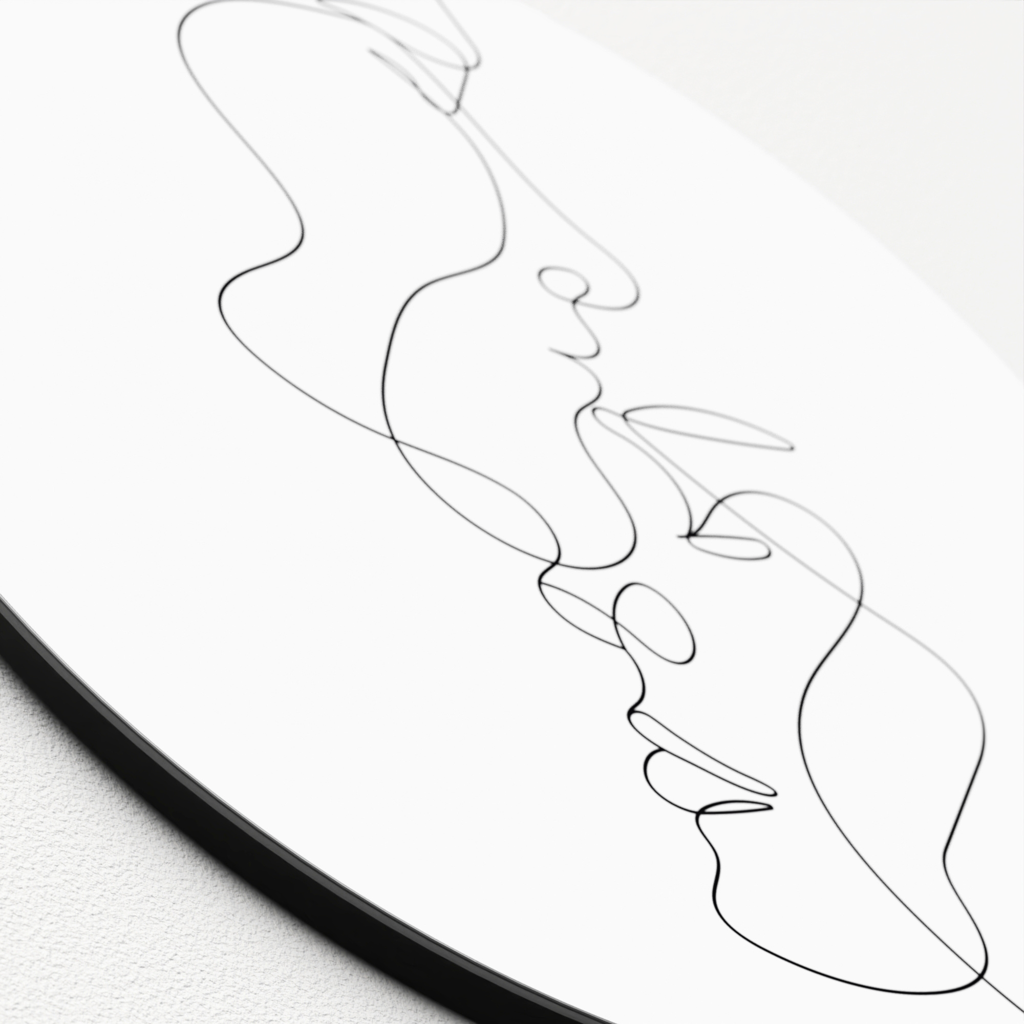 Glasbild FACE LINES III