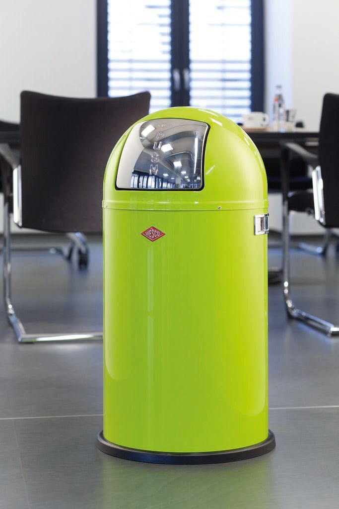 Abfalleimer WESCO PUSHBOY grün