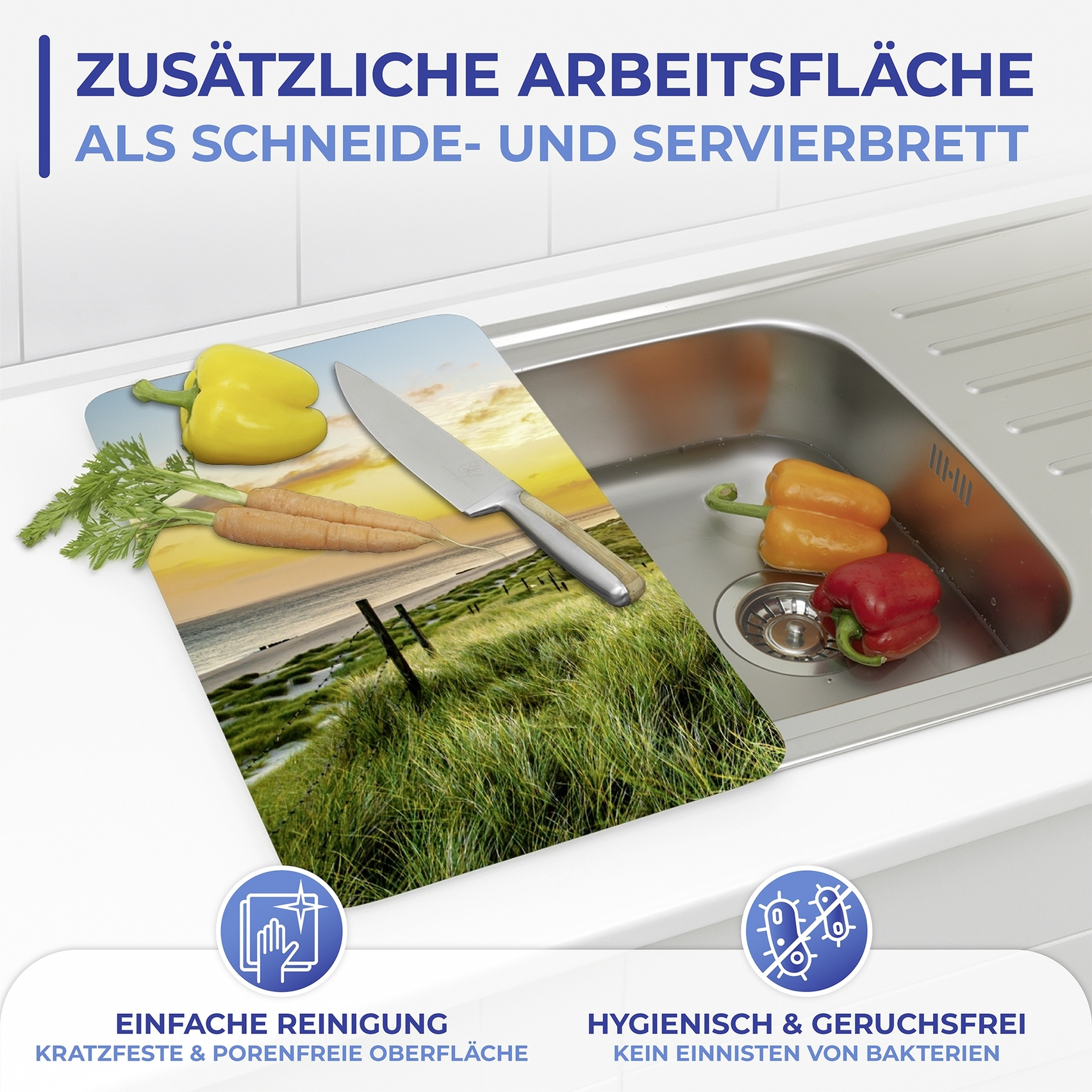 Herdabdeckplatte 2er Set