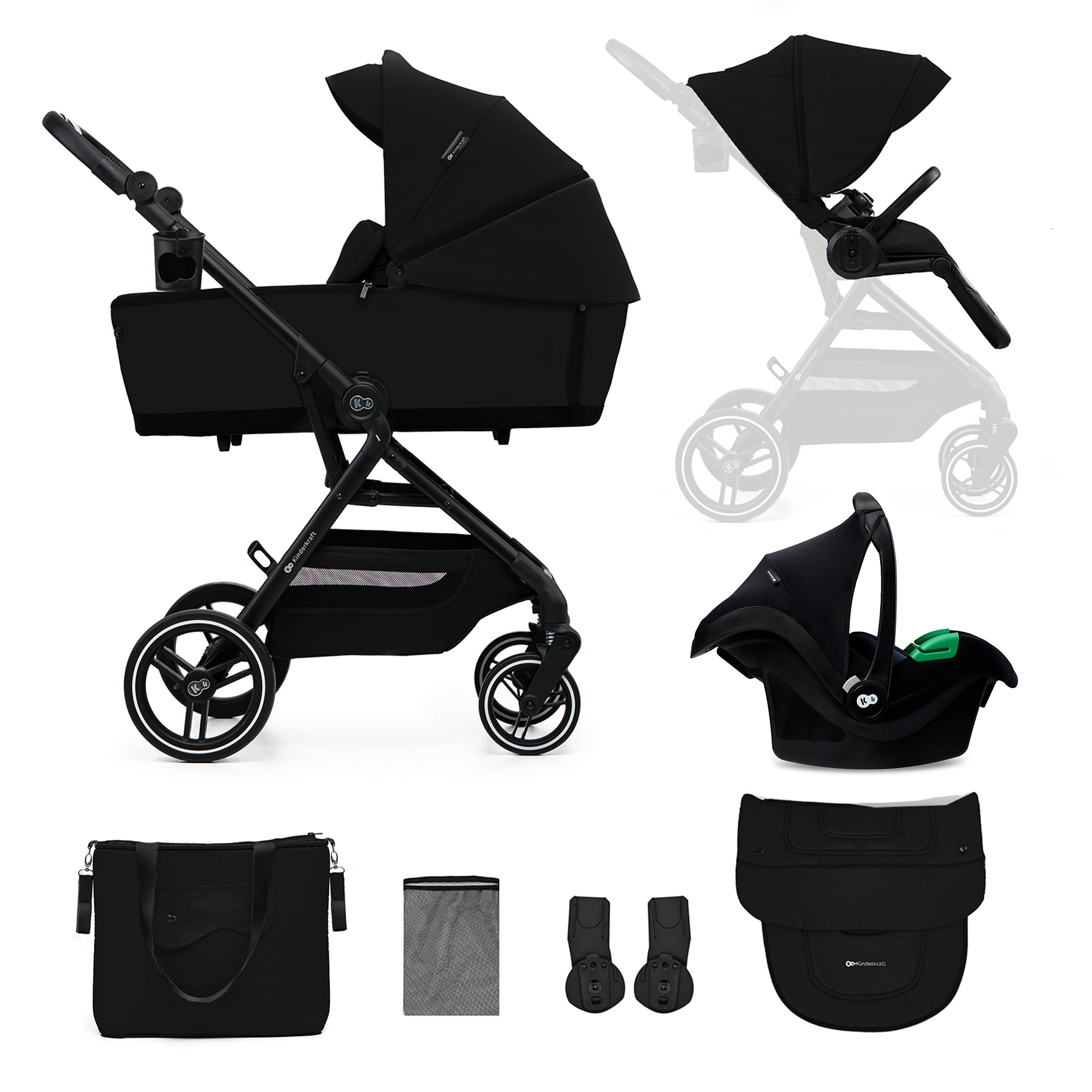 Kinderwagen 3in1 YOXI schwarz