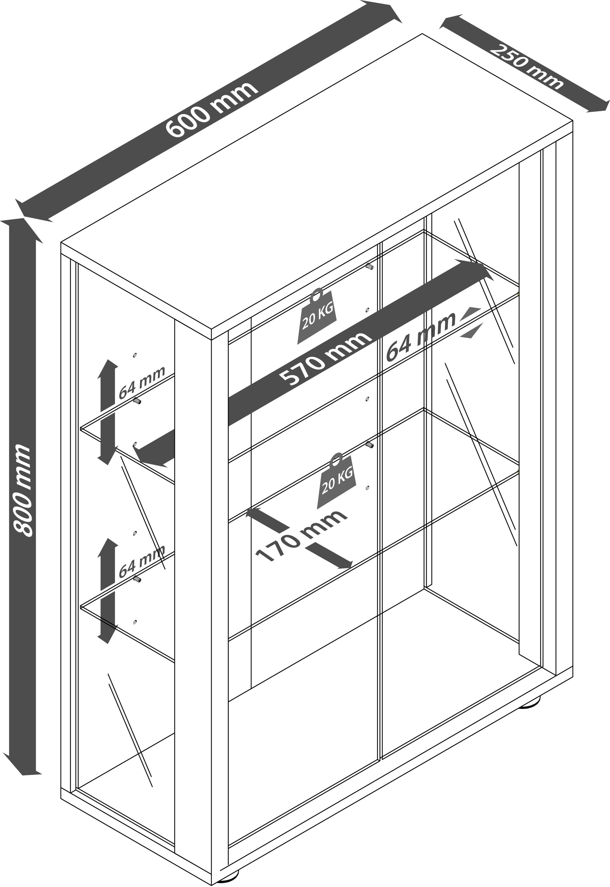 Standvitrine Sintalo