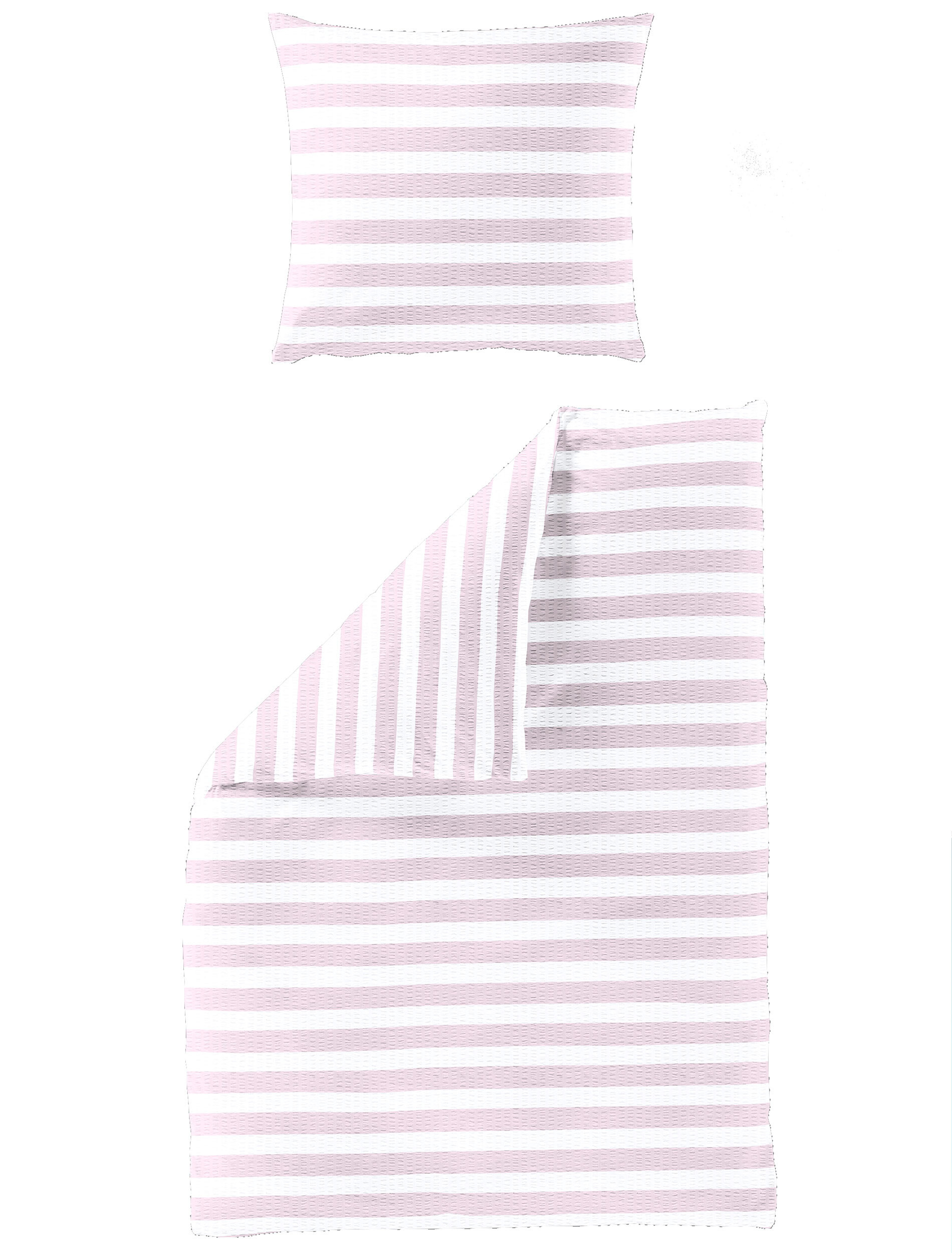 Bettwäsche Seersucker rosa