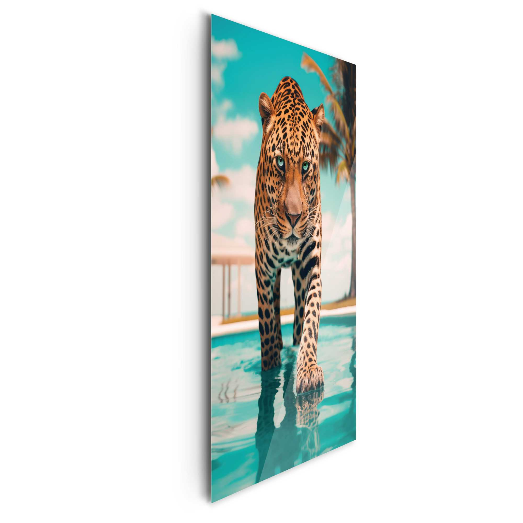 Glasbild POOL TIGER