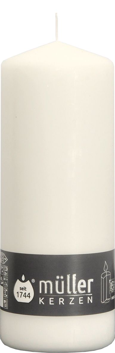 Stumpenkerze WHITE